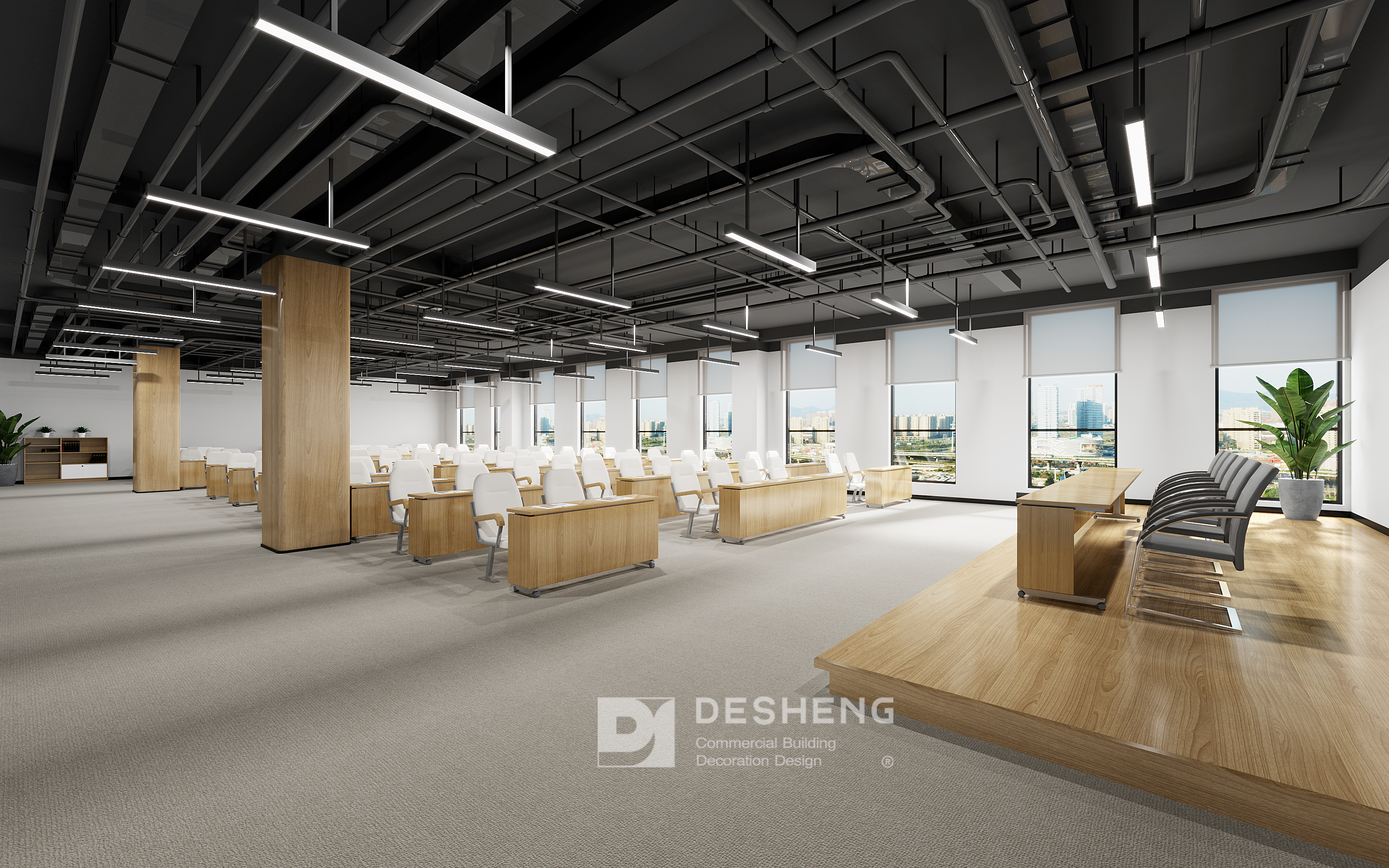 德盛装饰办公装修作品-甄宝实业-1