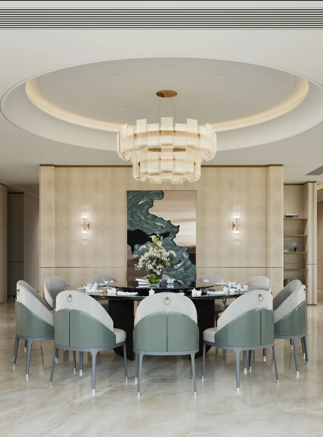 600㎡现代轻奢风丨浏河景苑丨中国湖南丨纵向·空间设计-27