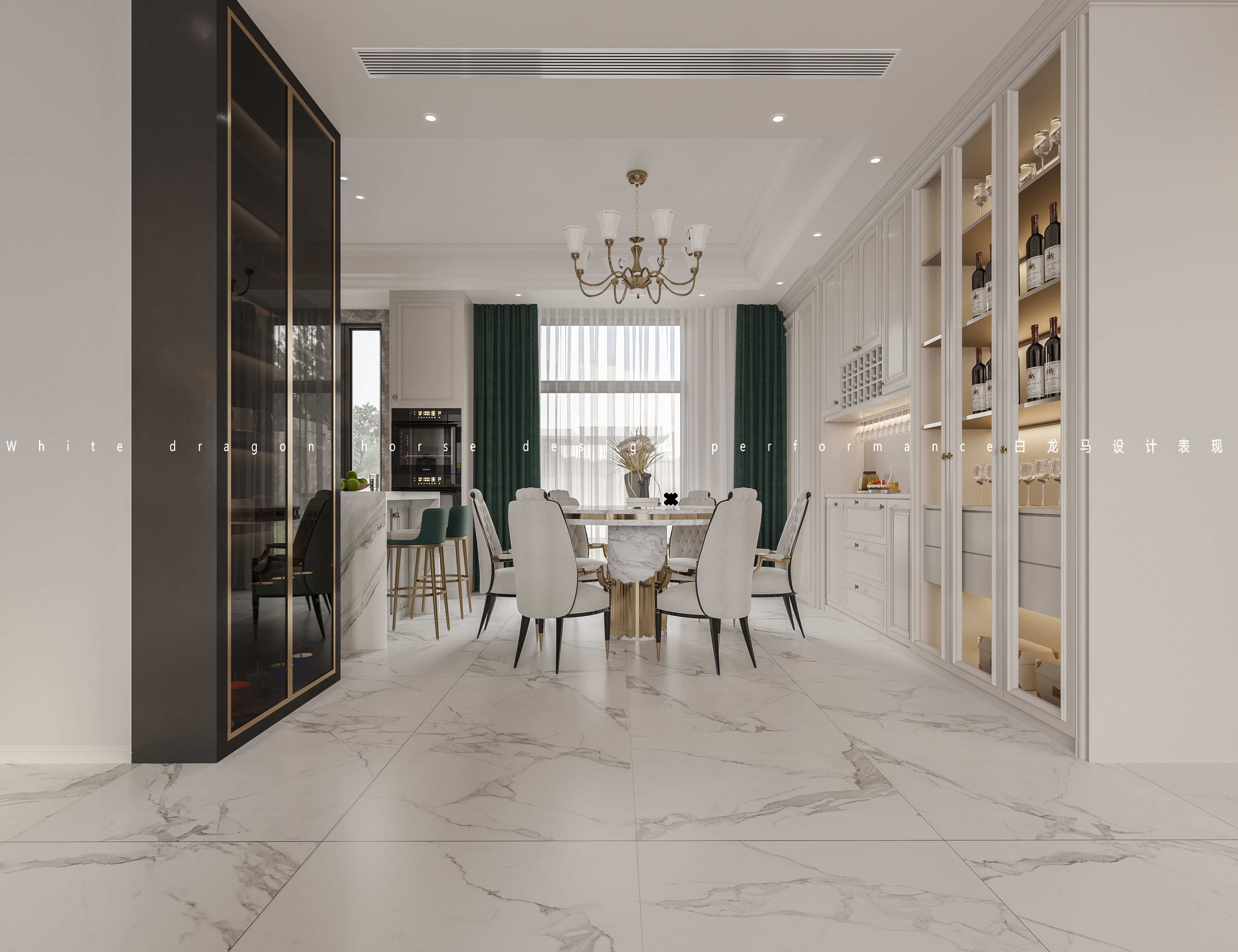现代简美家装设计——白龙马效果图-4