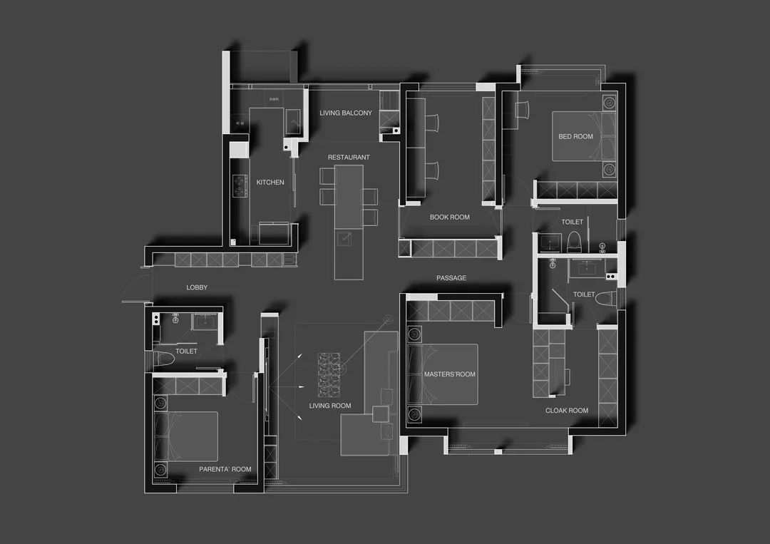 意式大平层设计丨中国长沙丨方平米设计机构-30