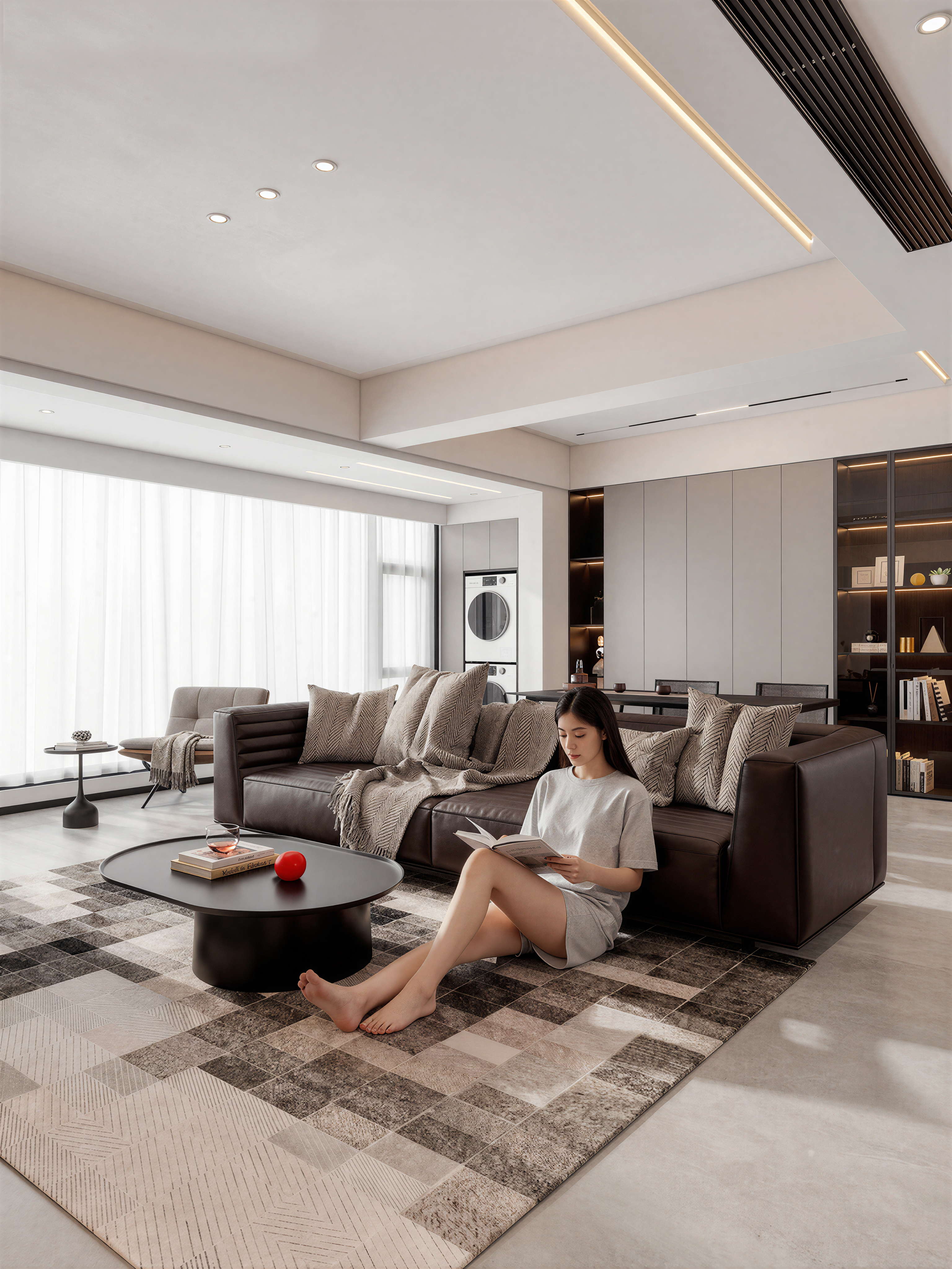 四川成都青白江拦冲新居（132平方现代简约三居室）-0