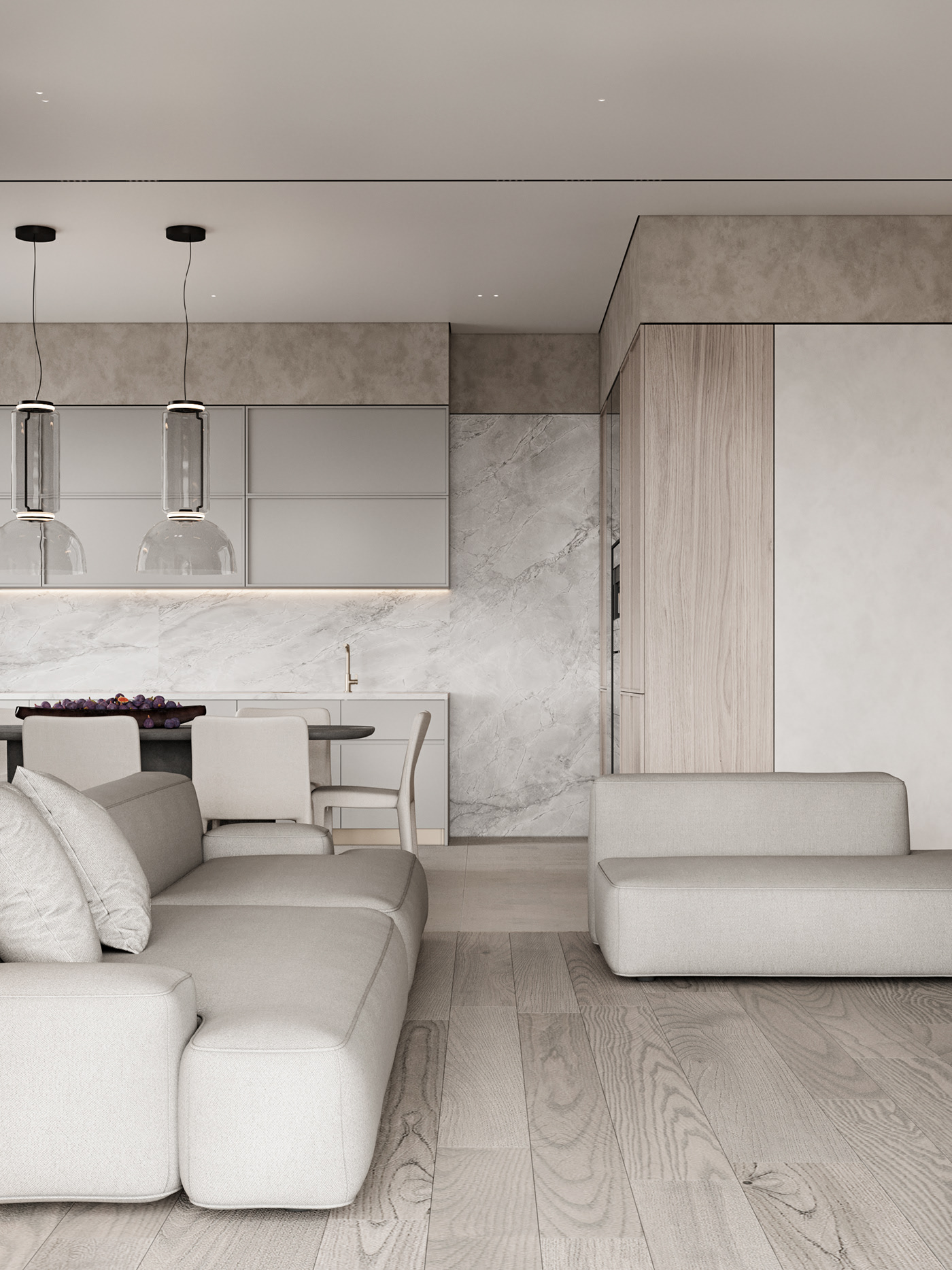 浅灰色系公寓 干净 舒适 大方-2