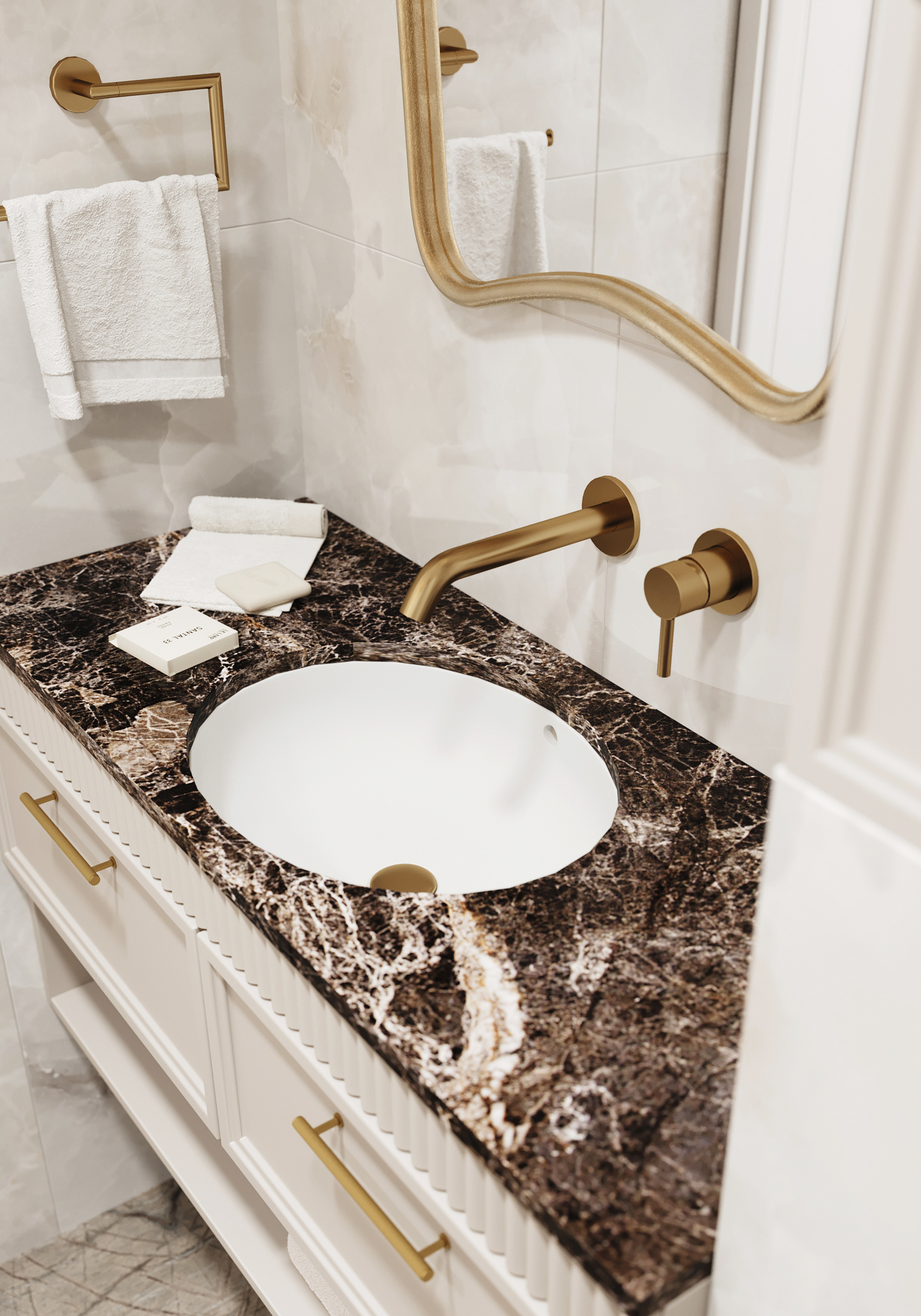 卫生间 #1 及浴室 #1 设计丨设计师 Симдянкина Яна-3