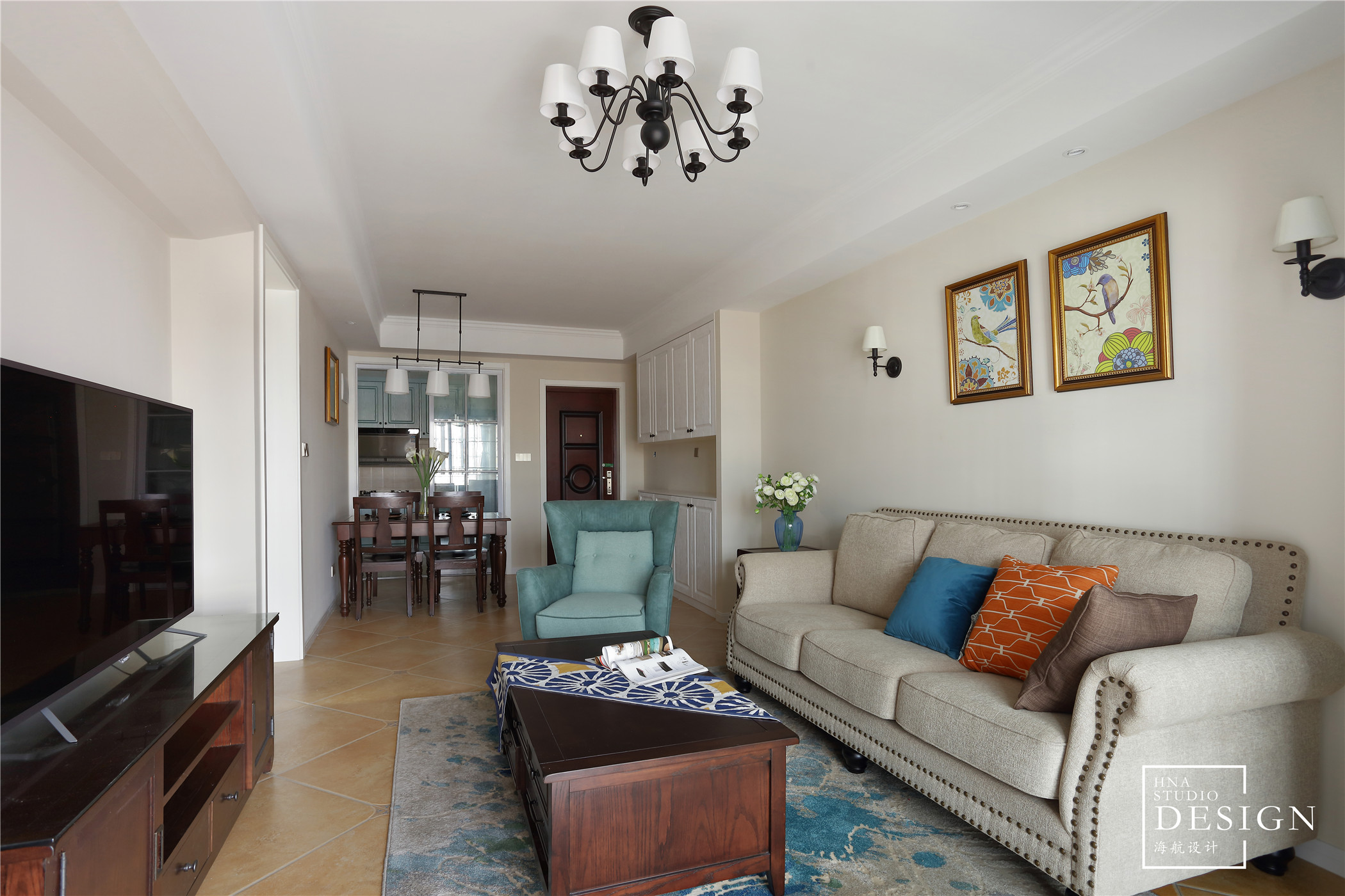 青建鼎都◣秋◥89平美式风格-16