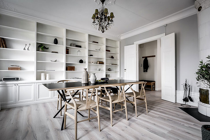 斯德哥尔摩 115 平米公寓 | 暗色调的优雅魅力-12