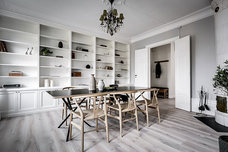 斯德哥尔摩 115 平米公寓 | 暗色调的优雅魅力-12