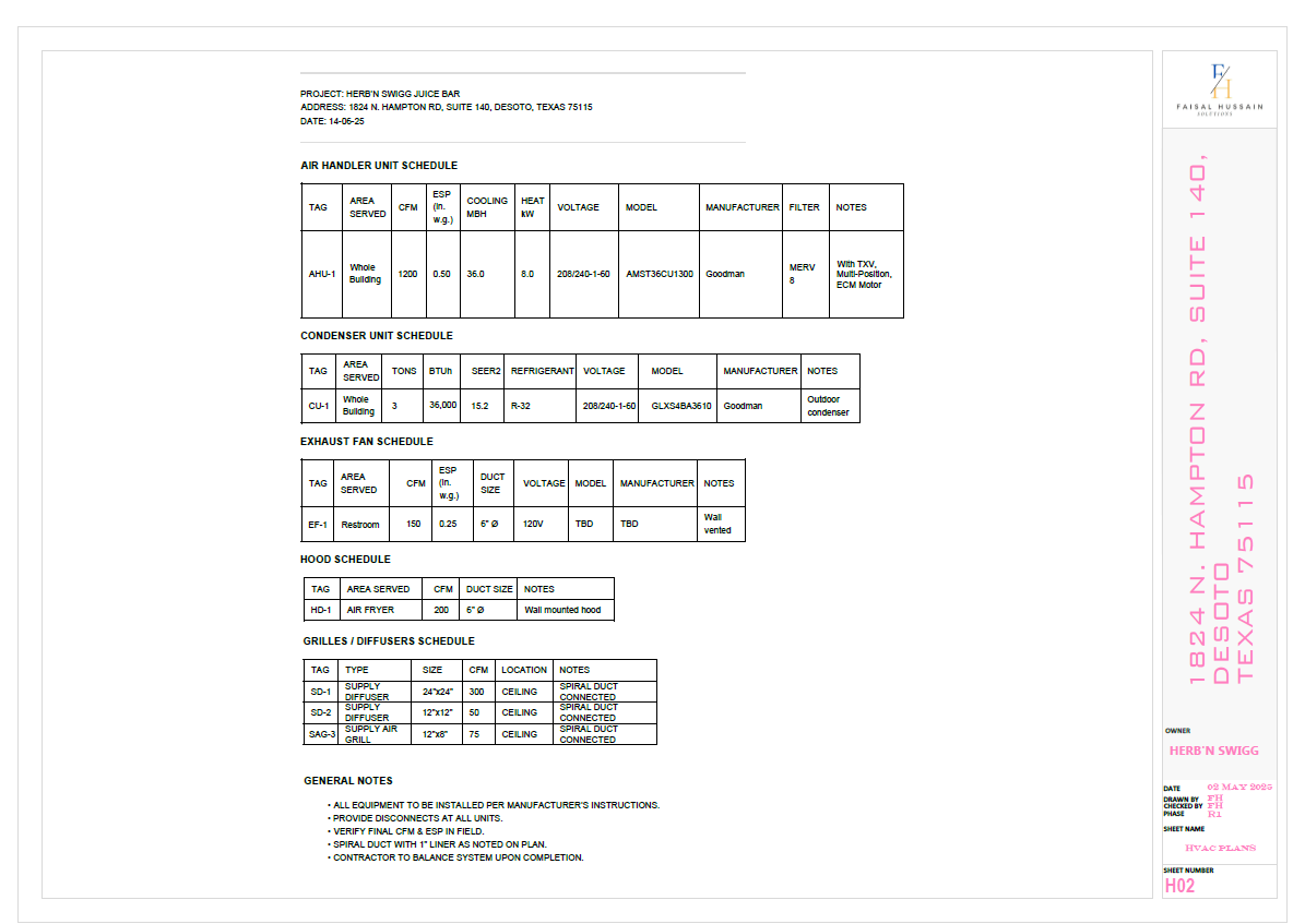 MEP Design For Juice Bar in Taxes-1
