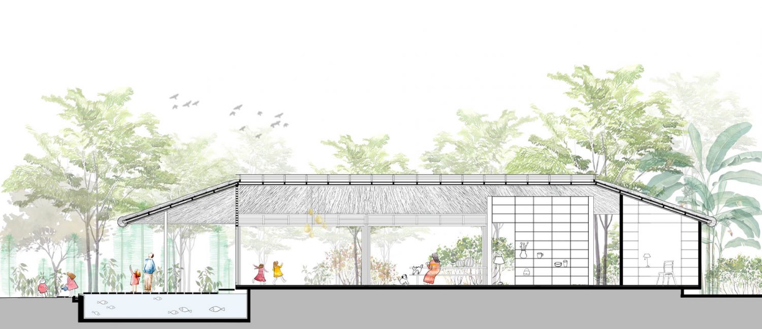 Am House · 越南带茅草屋顶的花园住宅-26