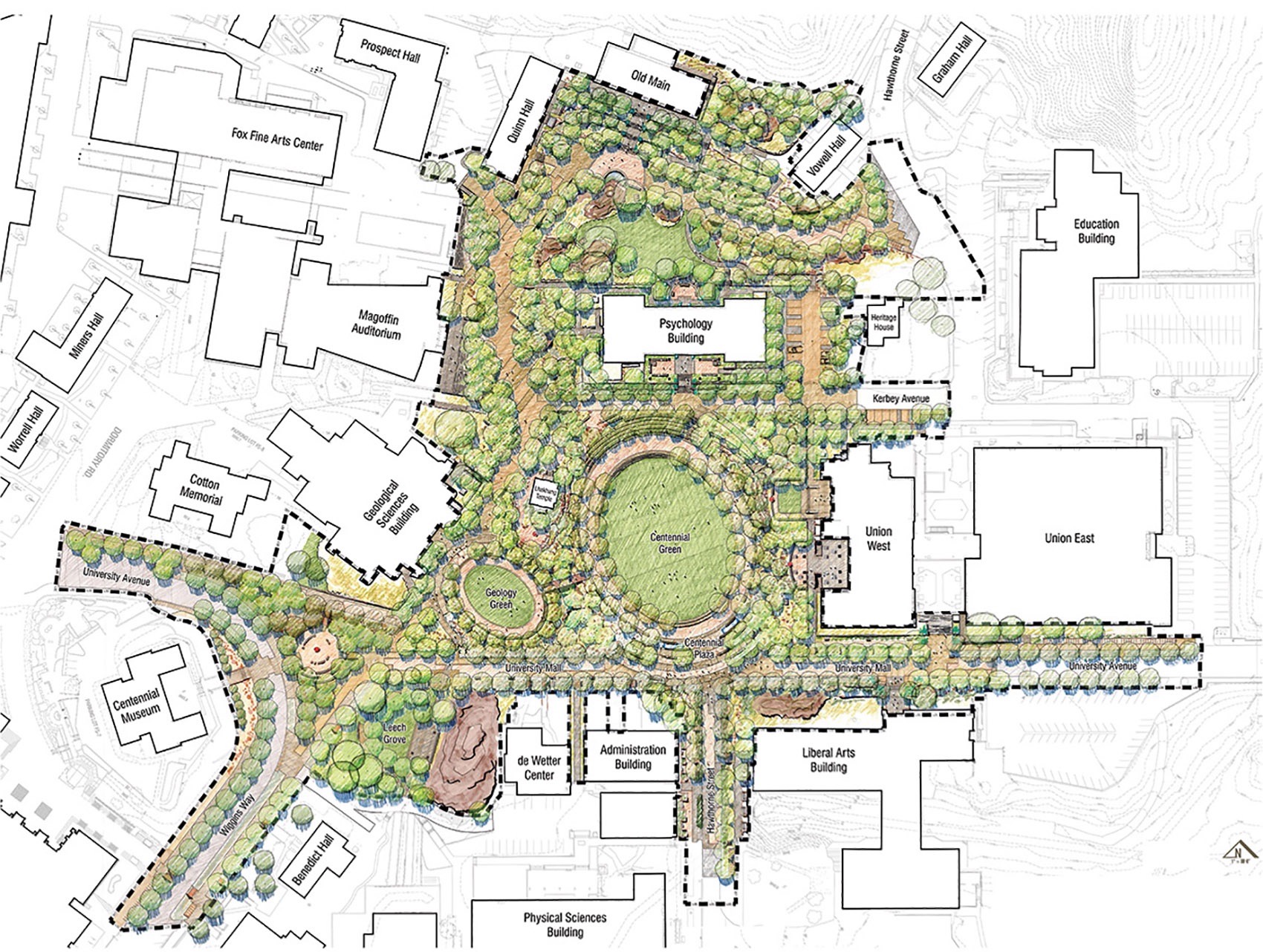 德克萨斯大学埃尔帕索分校改造丨美国埃尔帕索丨Ten Eyck Landscape Architects,Inc-15