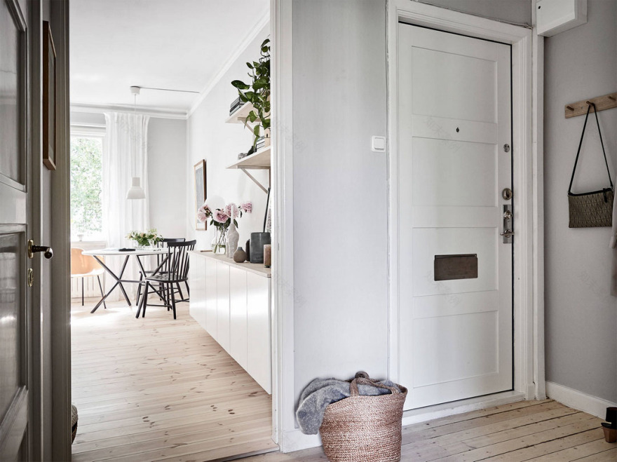 斯堪的纳维亚风格一居室小厨房公寓设计-19