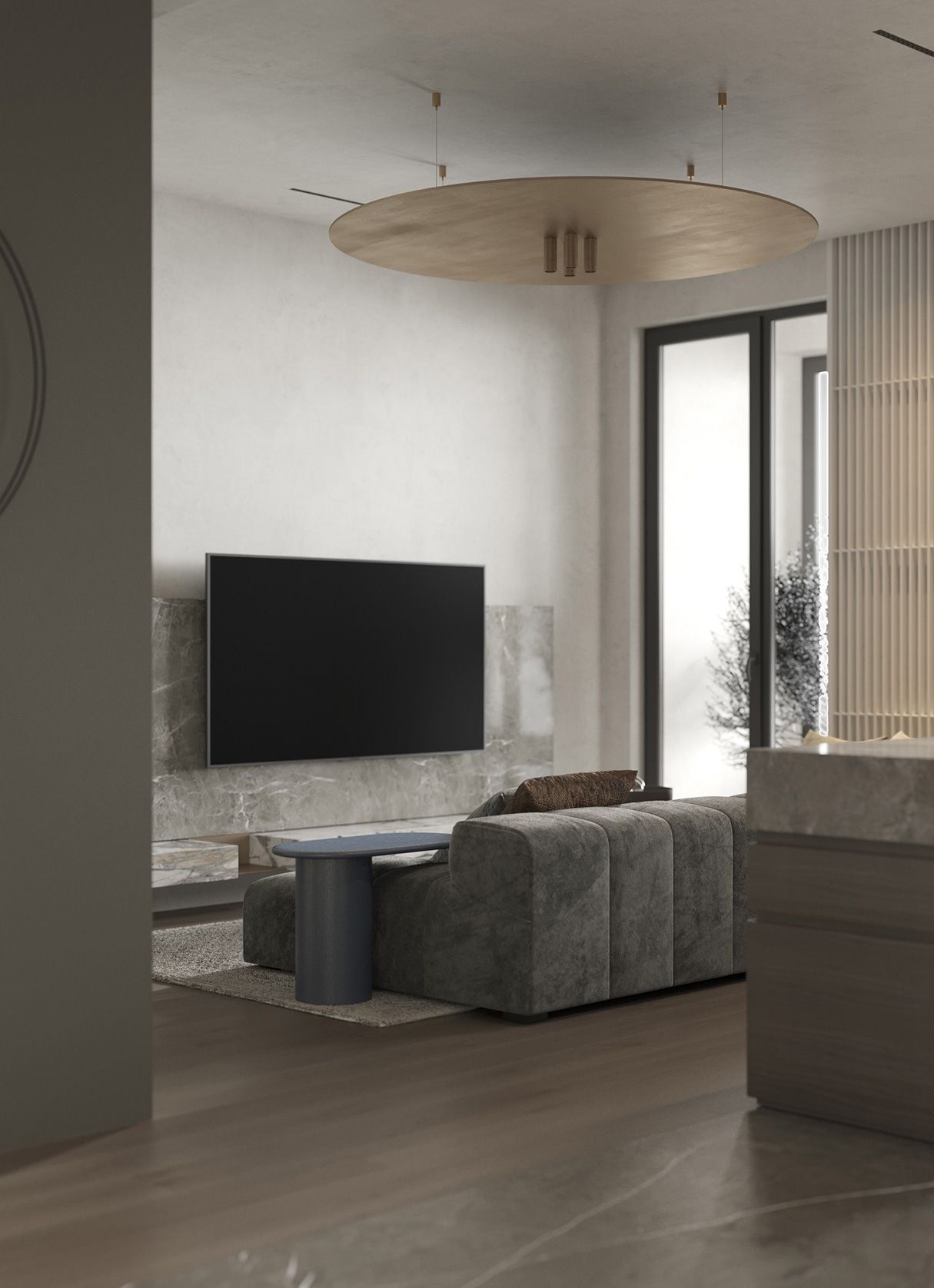 87㎡灰木+黄铜 既温暖又优雅！-6