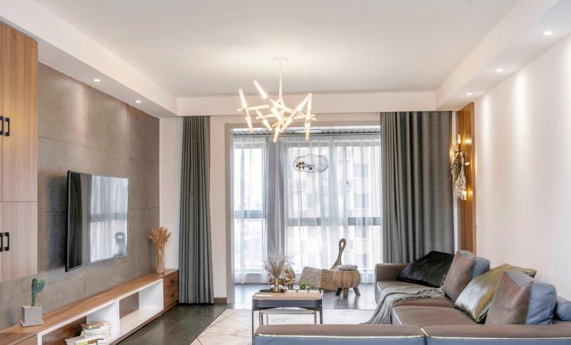 水润坊胡桃木水泥砖,现代简约的温馨空间-2