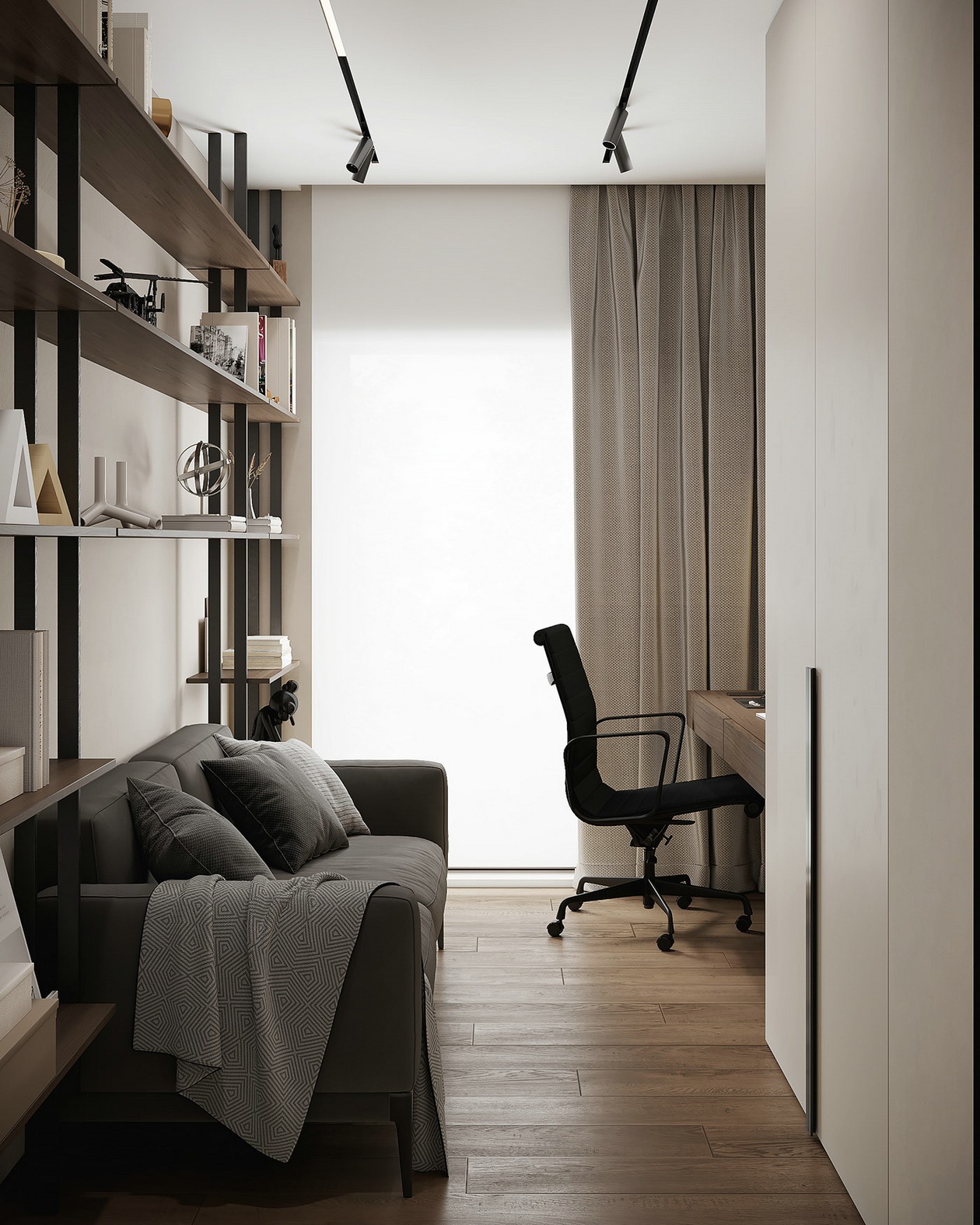 105㎡简约风住宅设计-13