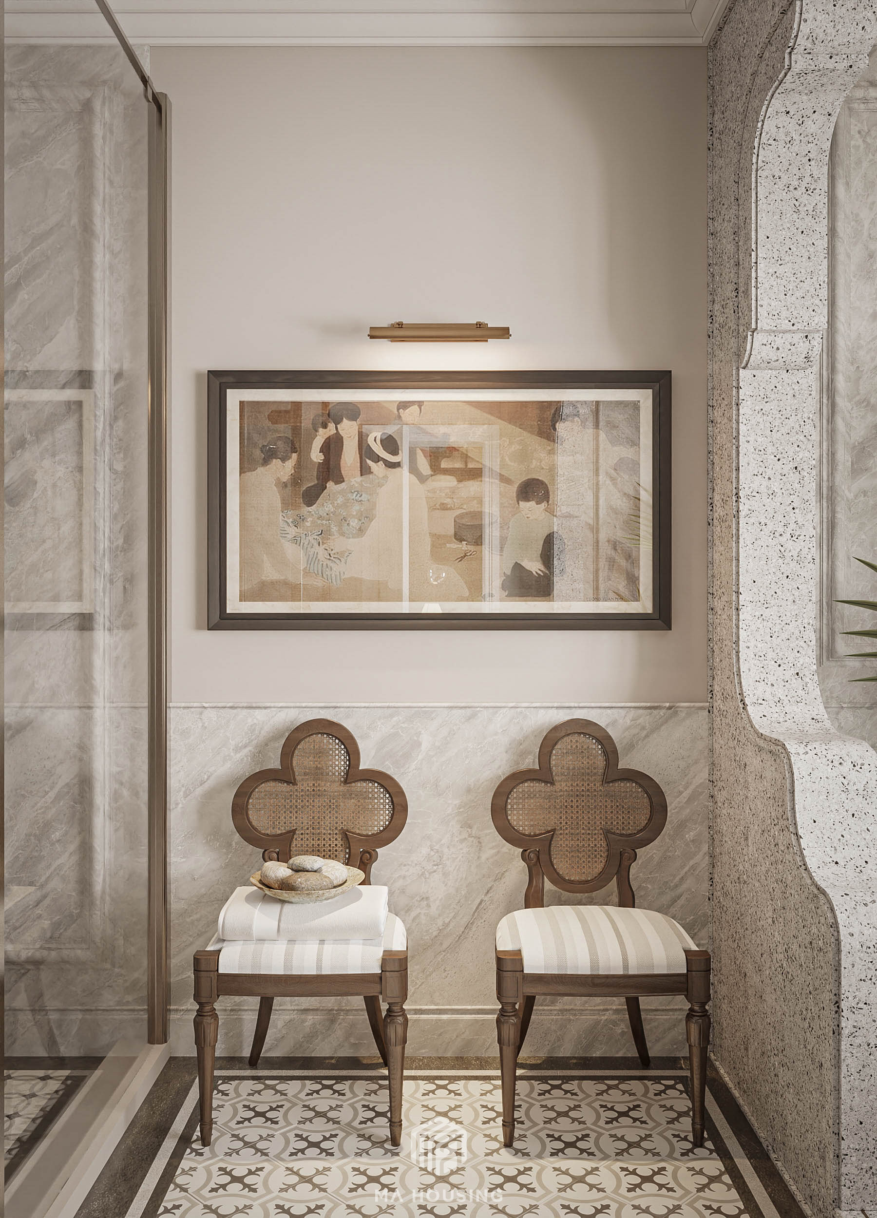 NGUYEN GIA THIEU 别墅主卧室 2丨越南河内丨MA housing-16