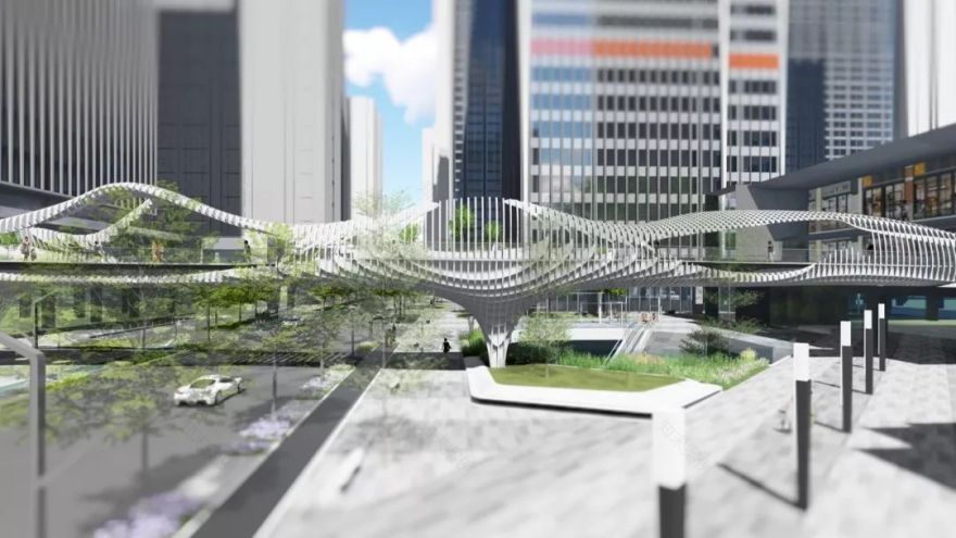 佛山城市综合体步行天桥设计-0