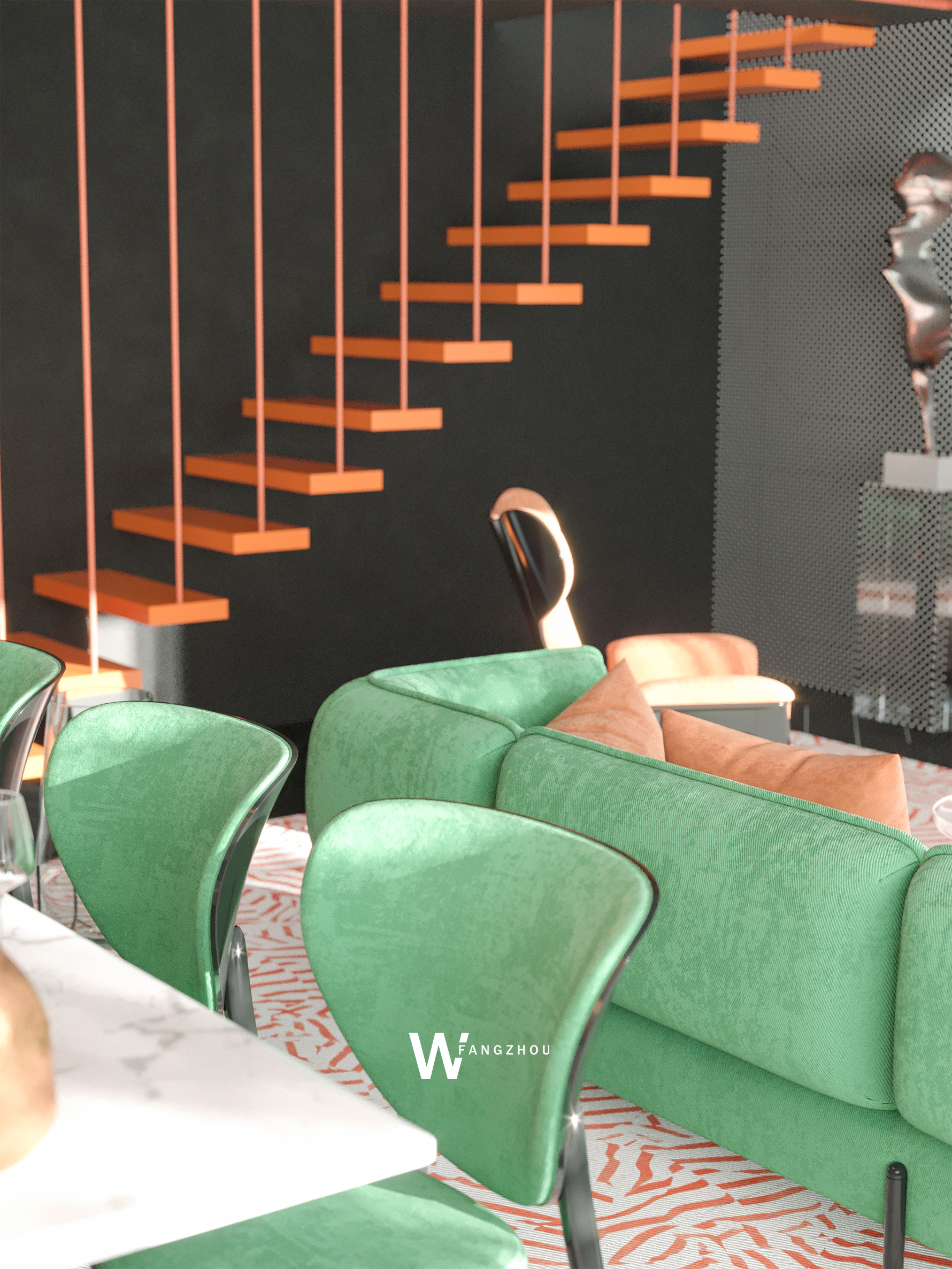 珊瑚橙系列2·波点与橙-21