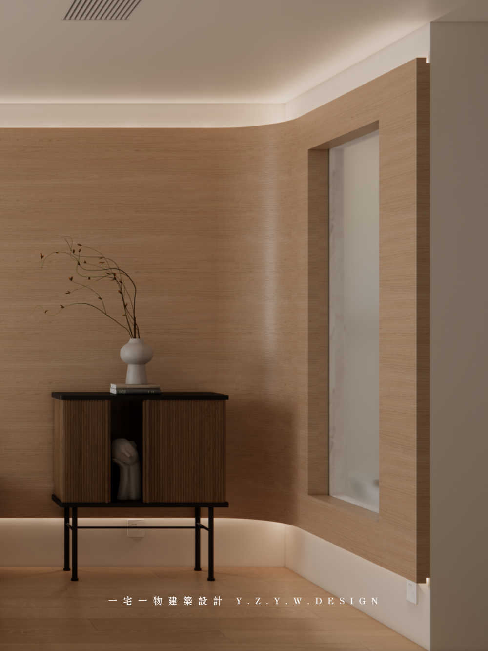 广州珠江新城「隽峰苑」下沉式客厅原木暖居设计丨一宅一物建筑空间设计-93