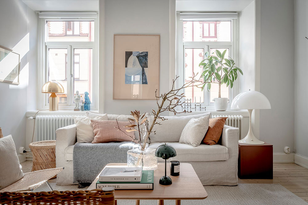 瑞典 84 平米粉色餐厅公寓设计-14