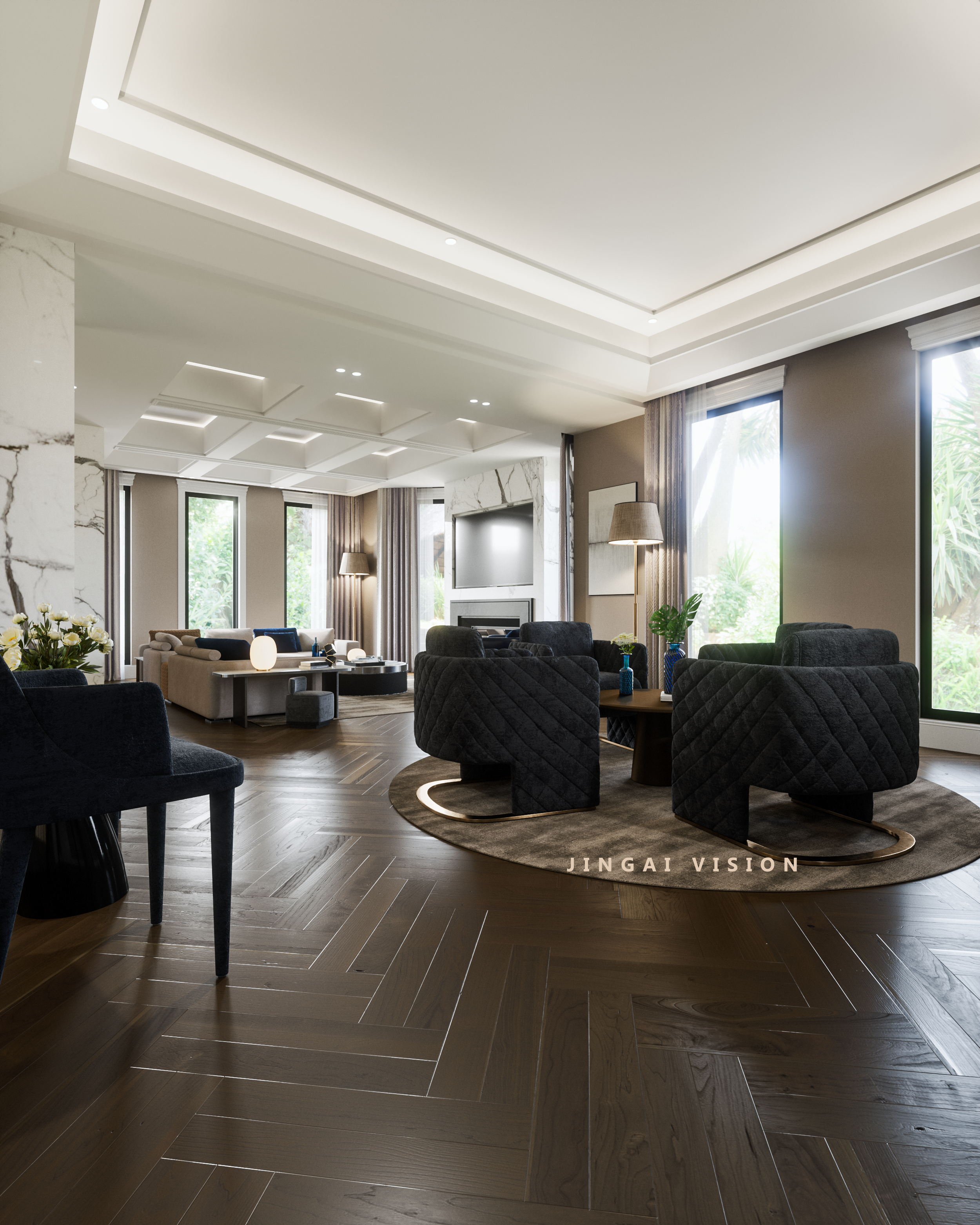 软装改造客厅，展现 F1 赛车魅力-5