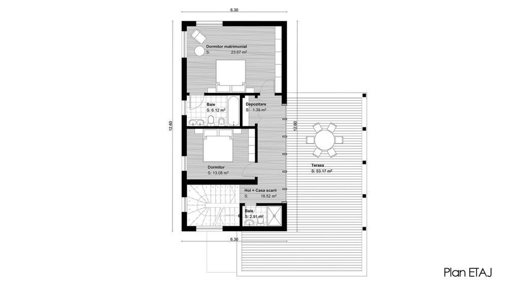 带一层和2间卧室的房屋项目-20