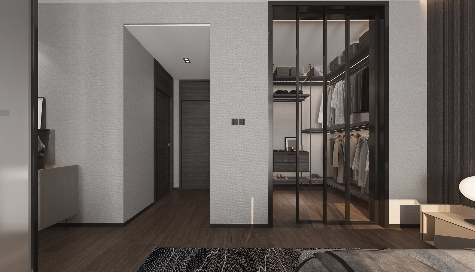 黑白灰极简摩登主义别墅住宅-22