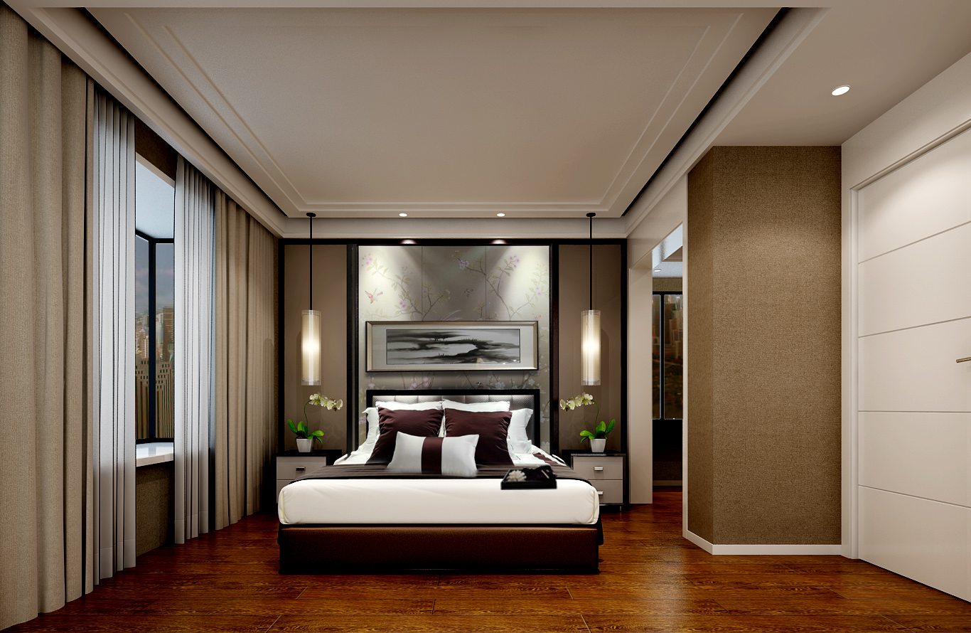 新中式 中式古典 奢华家装别墅样板房-7-38