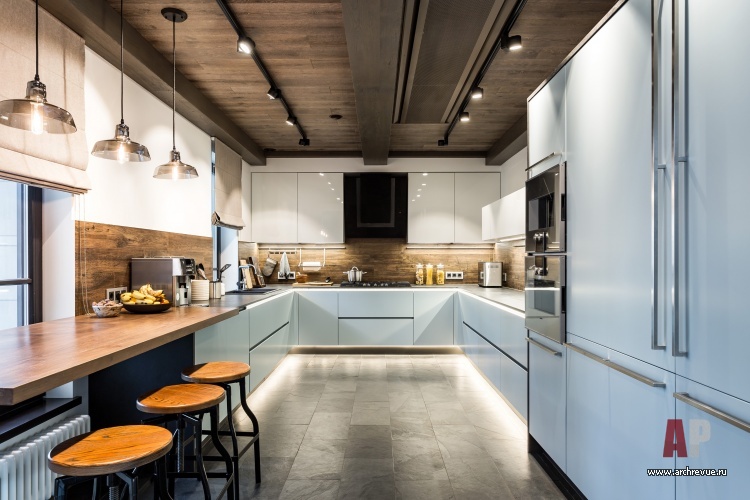 现代阿尔卑斯风格两层别墅室内设计丨俄罗斯莫斯科丨格里戈里耶夫·德米特里,格里戈里耶娃·达里娅-23