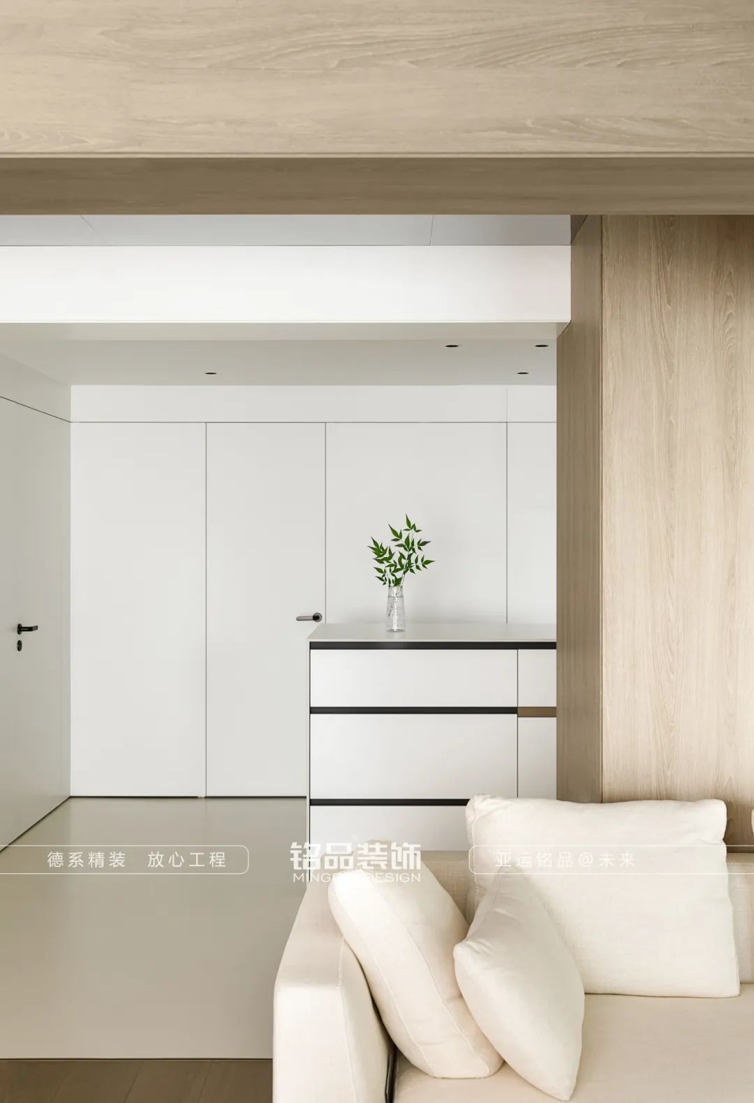 奶油风设计,杭州绿园银杏苑的温馨之家丨中国杭州丨铭品装饰-48