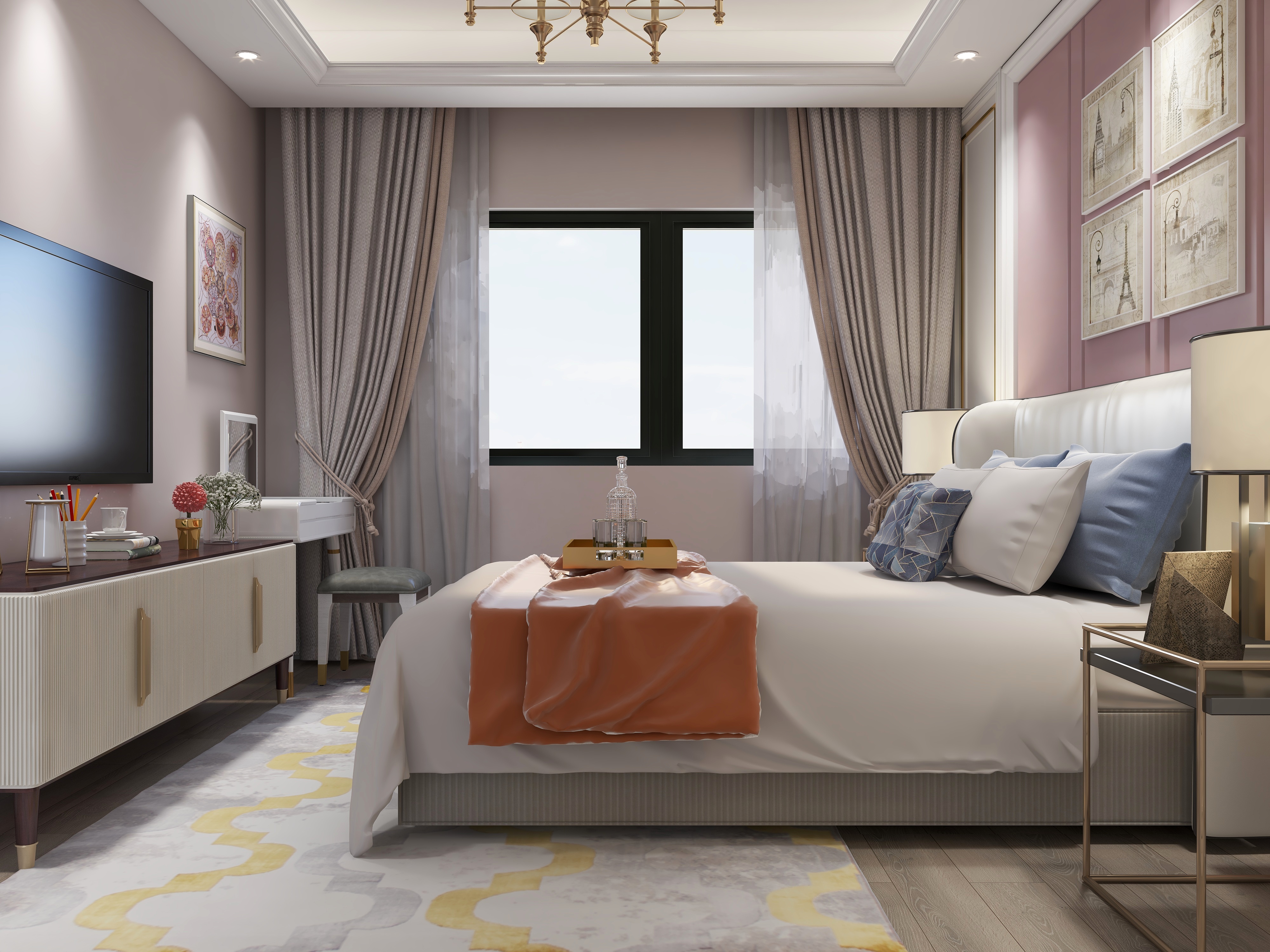 《十行红笺》美式轻奢风，温馨柔美金属质感-13