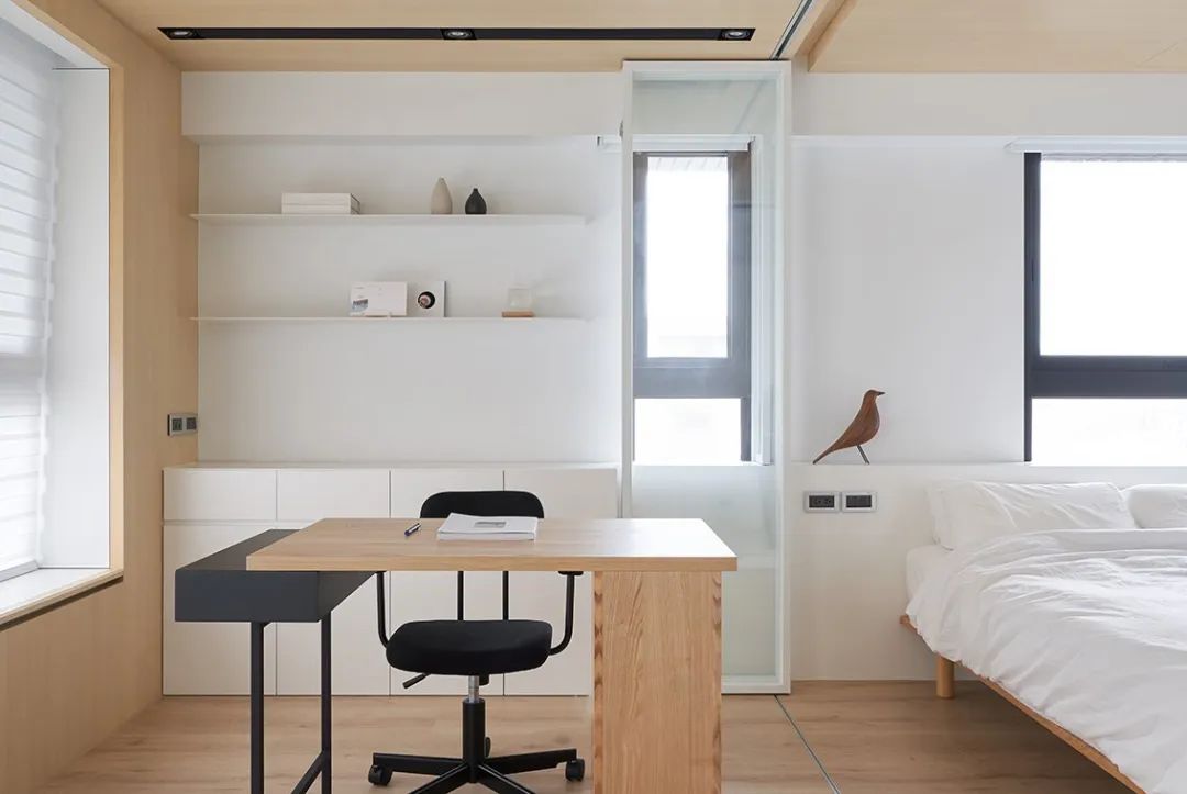 50㎡两居室小宅，弹性利用空间，打造充满变化的盒中盒 | 虫点子设计-47