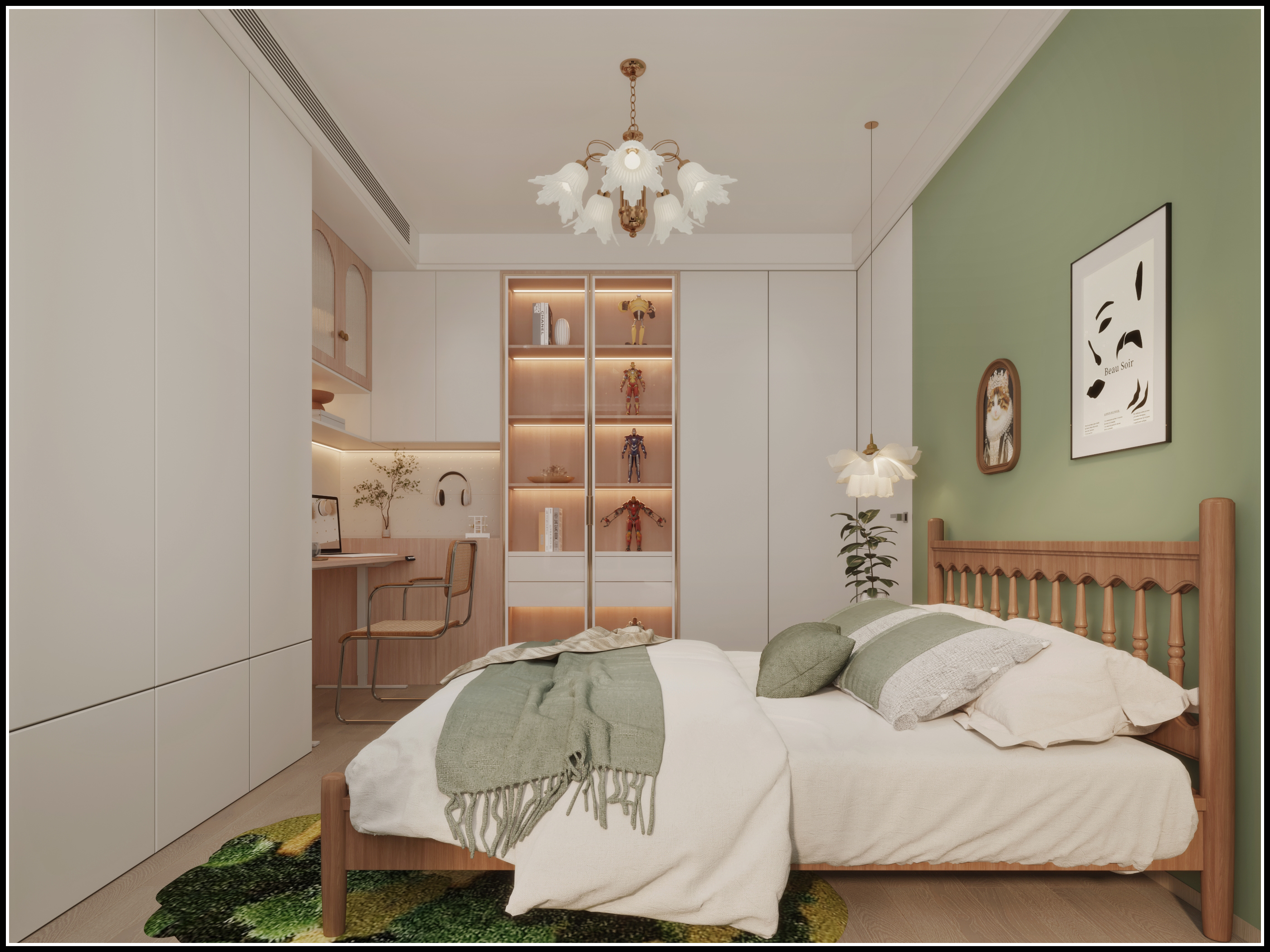 106m²现代奶油原木风-5