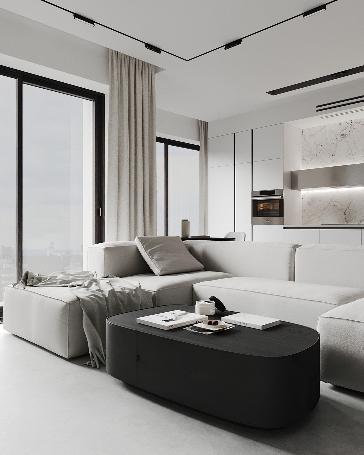 复式简约，白色调空间设计！-1