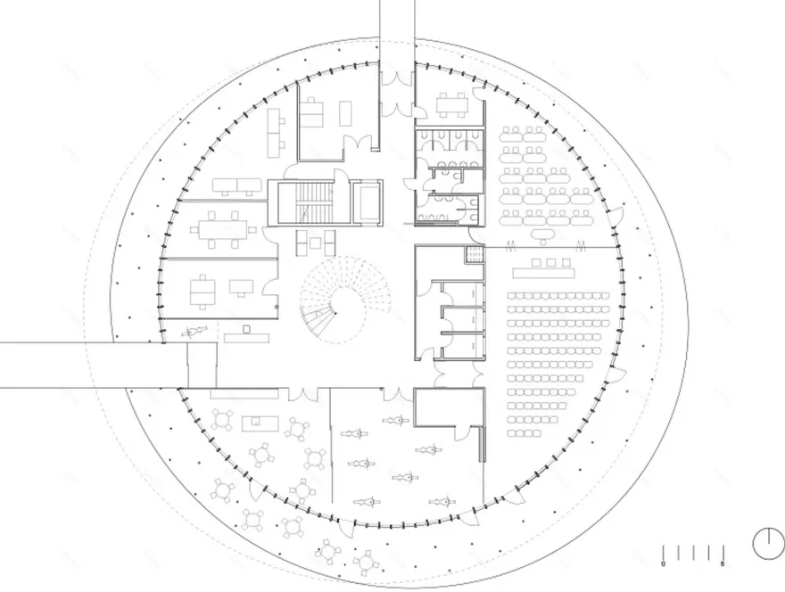 瑞士 FIM 总部 · 动态圆形建筑的绿色办公空间-21