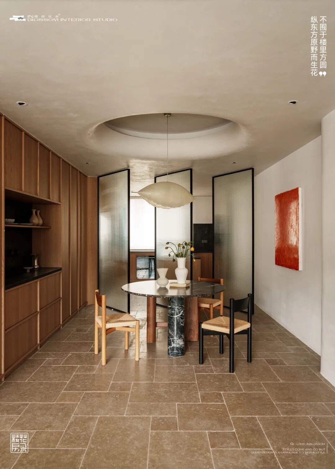 楼房花朵INBLOSSOM｜私宅实景案例｜舜山府240㎡自然侘寂《本质触觉》-42