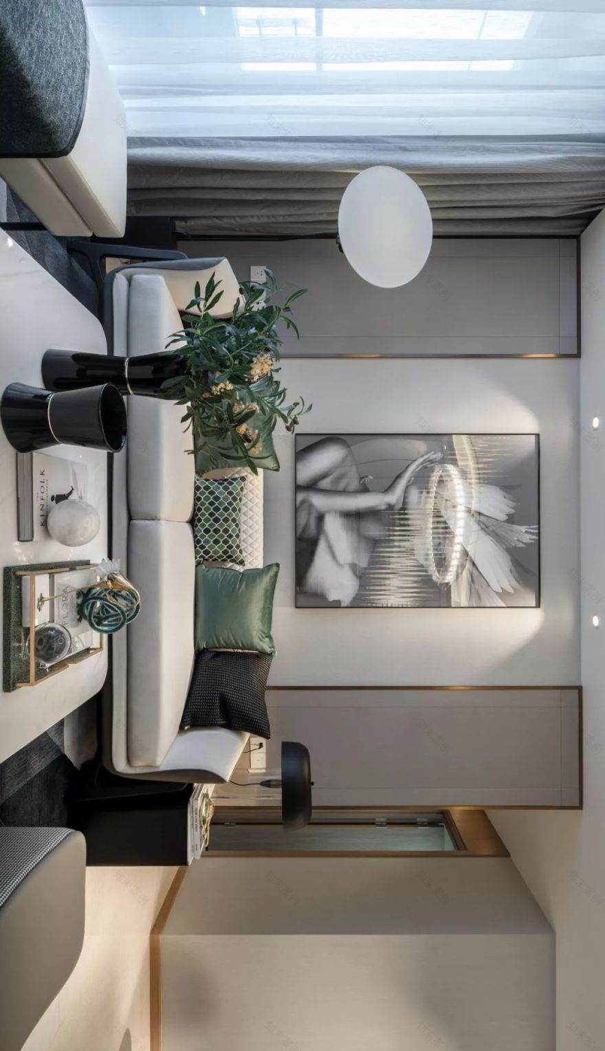 岛城绿如蓝——派尚设计青岛卓越·维港样板房-40