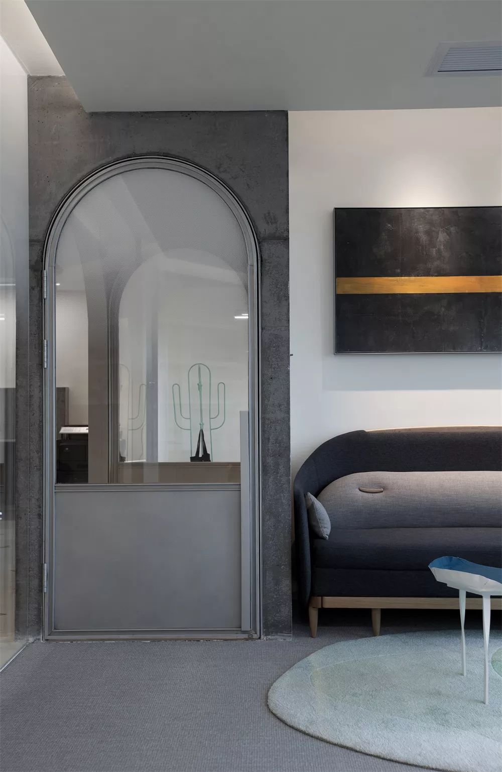 卧野空间设计事务所办公室——自由交流的弧形空间-32