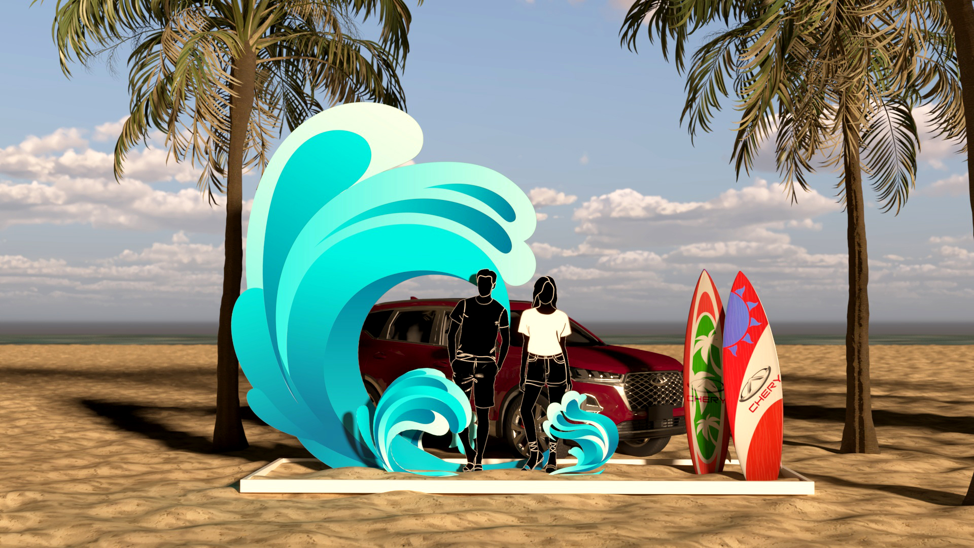 Chery Beach Display Stand-6