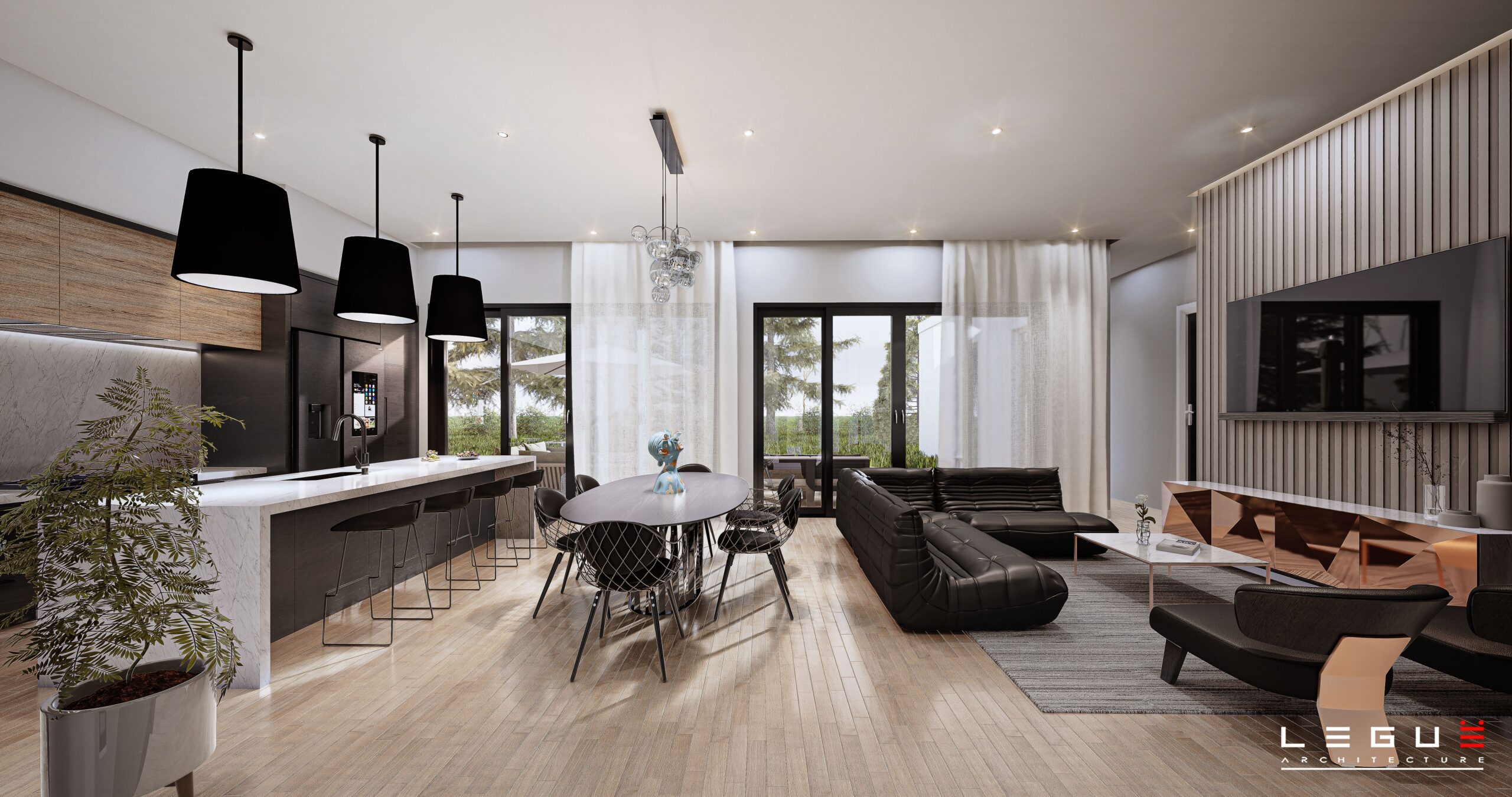 户型图 Ë·106B 

注：Plan de maison常见意思是房屋户型图 ，这里根据常见表达习惯进行简化处理由于Ë可能是特定符号或拼写有误，如果有更准确的背景信息，翻译可能会更精准 丨Leguë Architecture-36