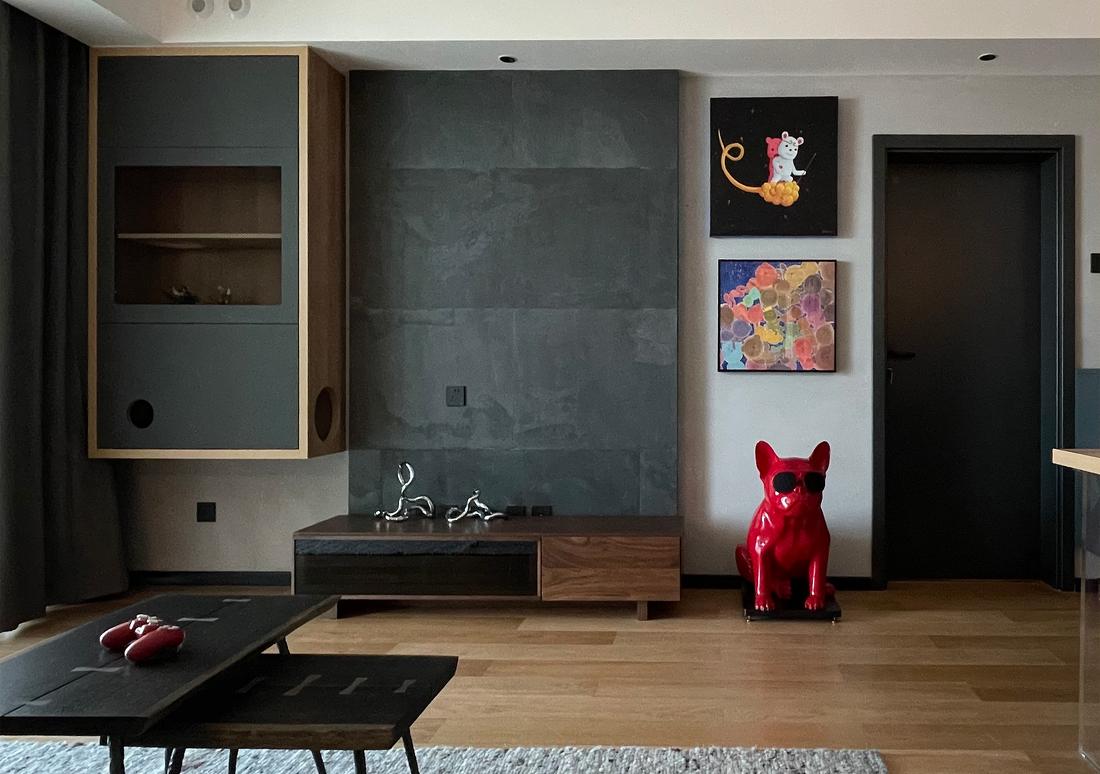 86平一室一厅爆改暗黑炫酷暖居-19