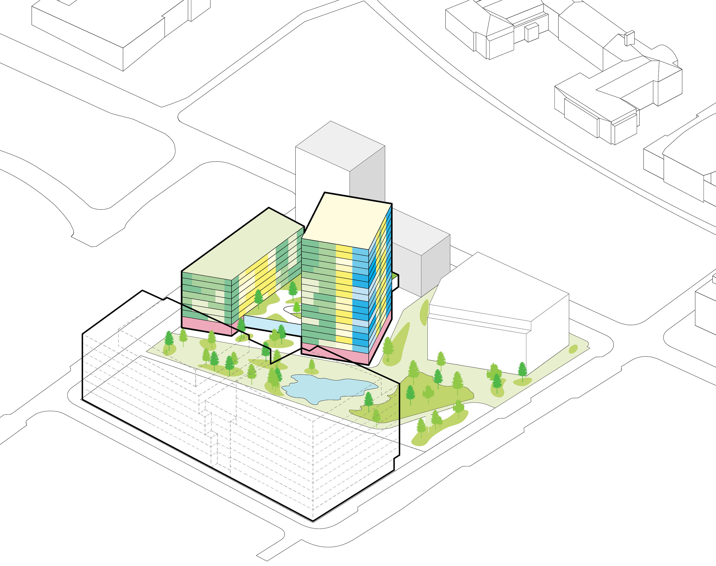 波士顿哈佛大学附近双塔住宅设计项目丨意大利马萨丨MVRDV,Moody Nolan,Studio Gang等-40