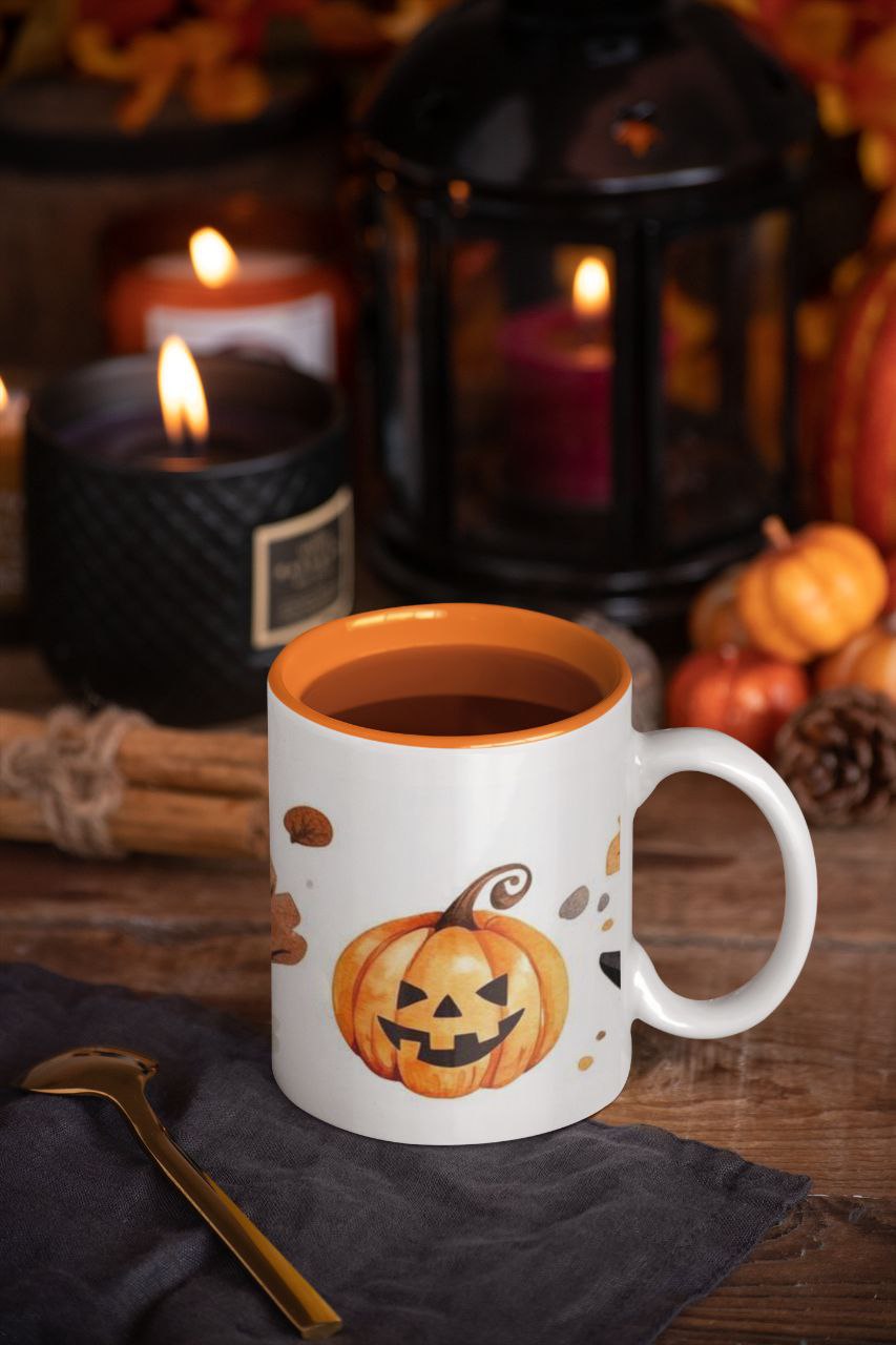 Watercolor Spooky Halloween Clipart Set .-2