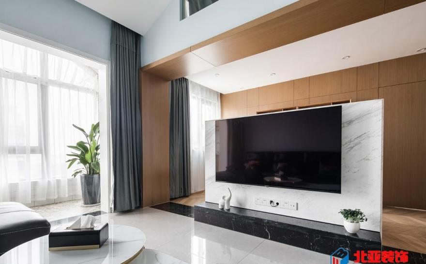 江苏北亚 120 平现代简约风 | 阳光、原木与时尚的共生-1