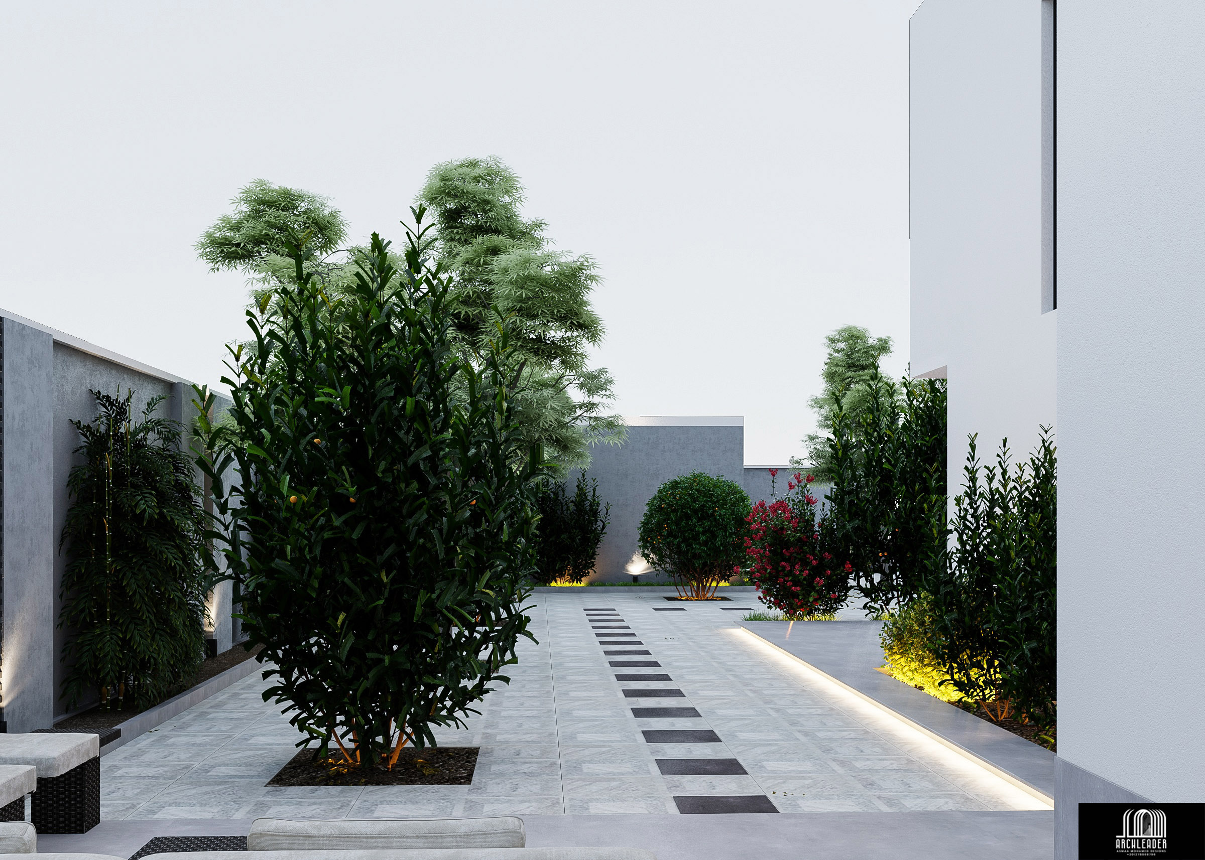 Simple Villa Landscape Design in KSA-8