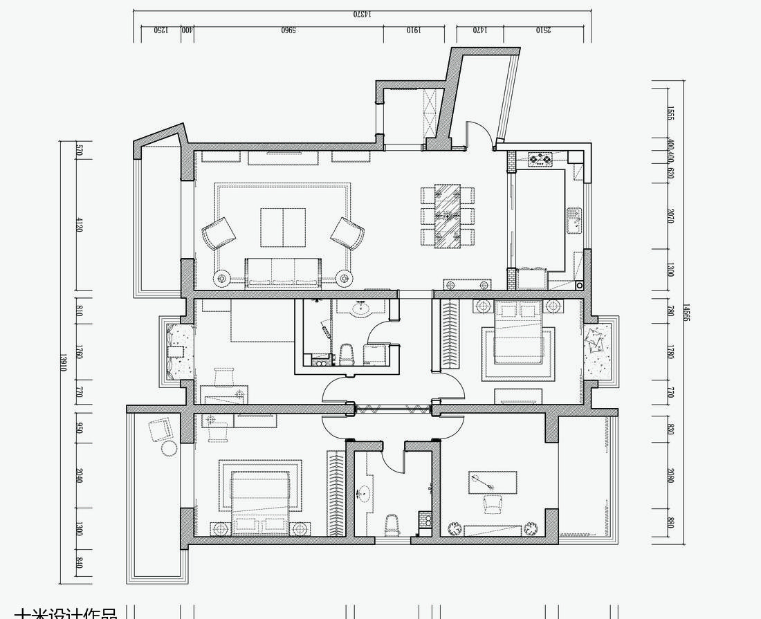 法式现代山海设计,十米温馨度假空间-10