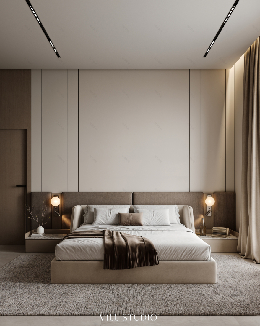 现代简约卧室设计·沙特阿拉伯王国(注:KSA 常见为沙特阿拉伯王国Kingdom of Saudi Arabia的缩写) 丨沙特阿拉伯丨Vill Studio™-8