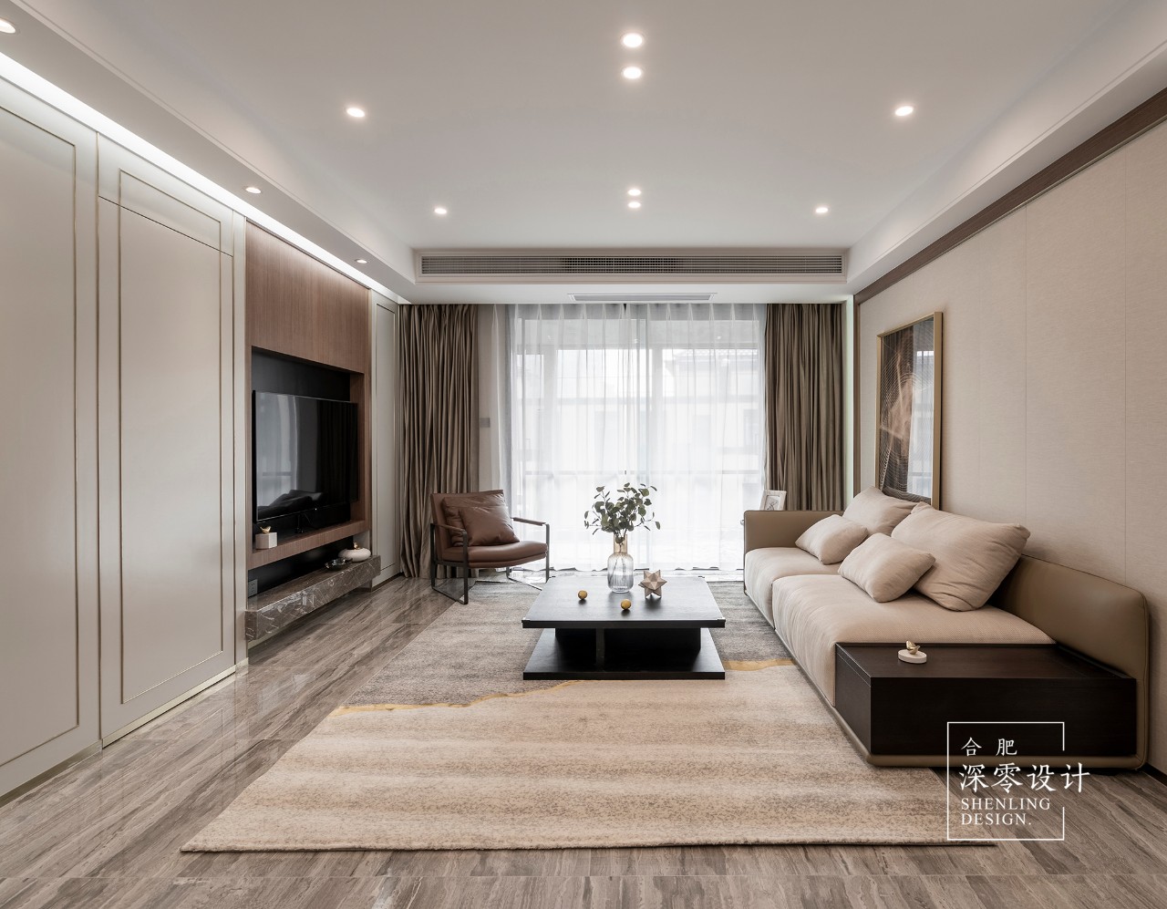 合肥深零设计·现代简中家装设计案例-36
