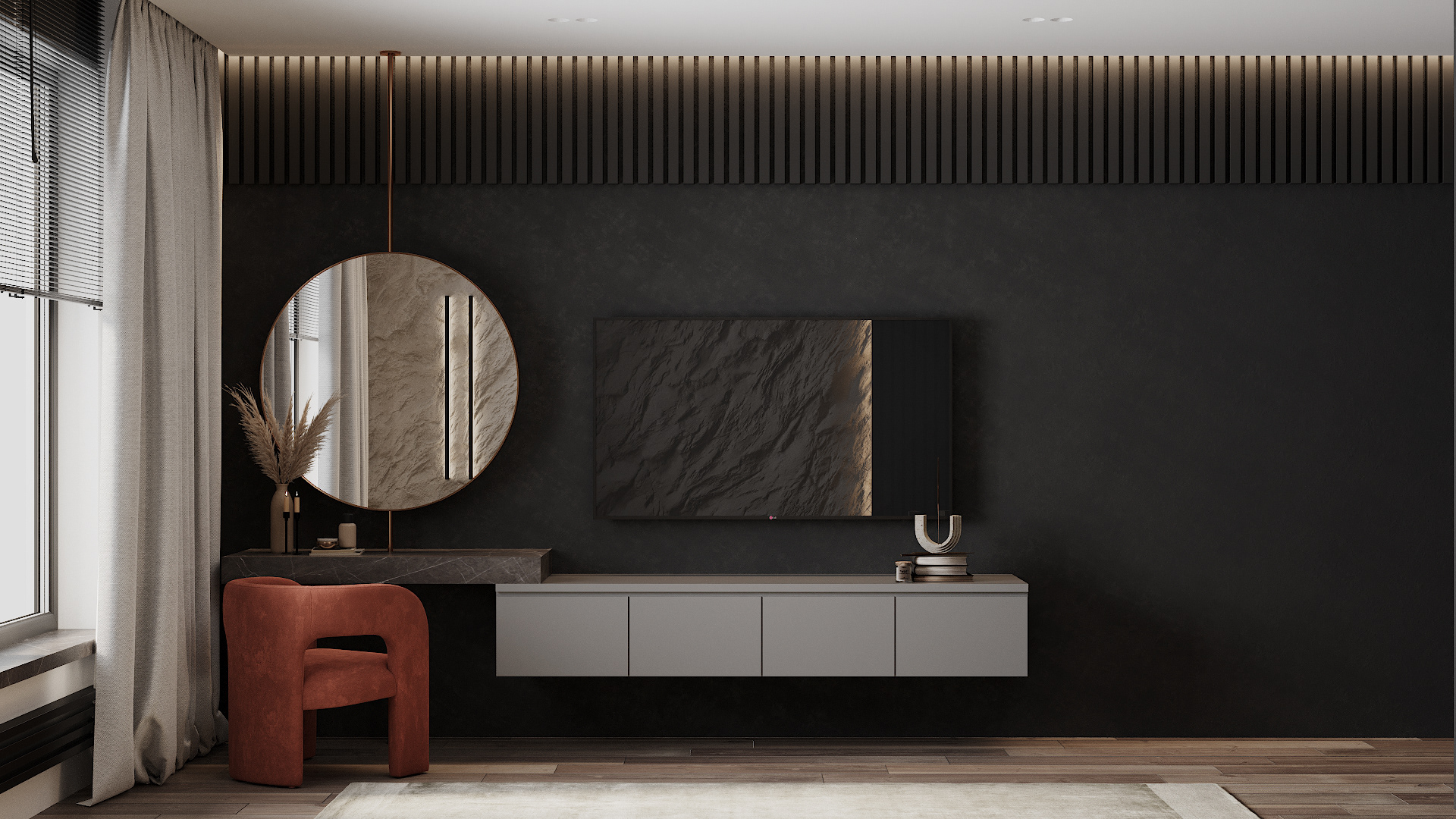 84㎡黑色与橙色 用时尚活力点燃激情夏日                     -14