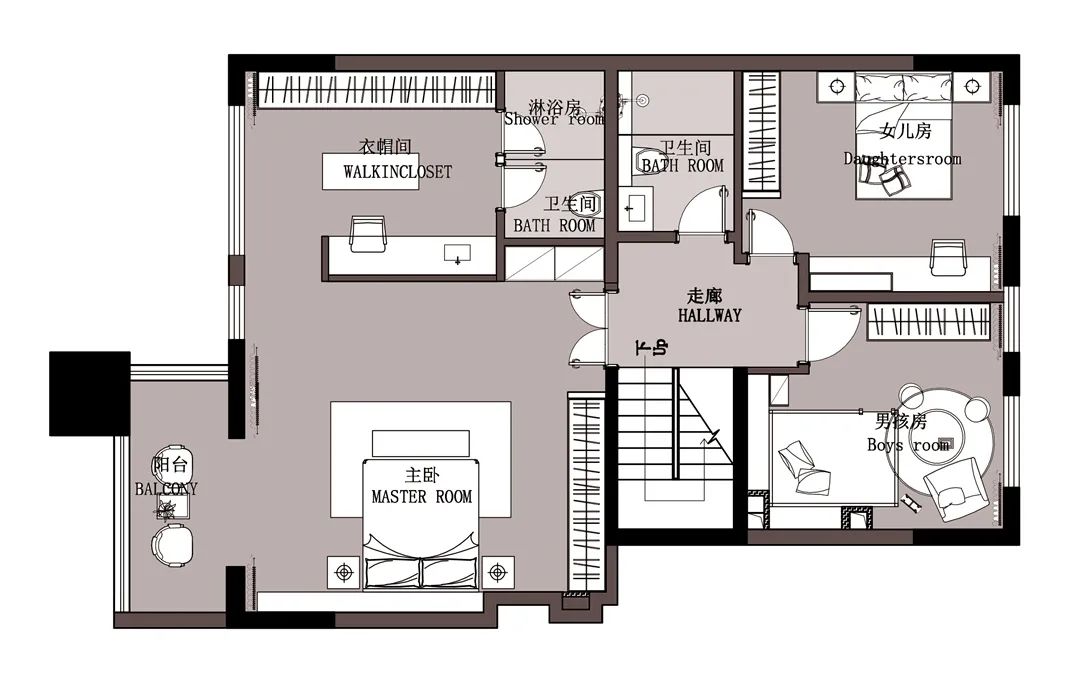 曲江大城400㎡现代别墅丨青马别墅空间设计-48
