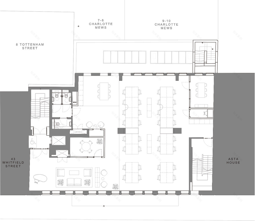 伦敦 Whitfield 街 45 号办公楼翻新丨英国伦敦丨dMFK Architects-47