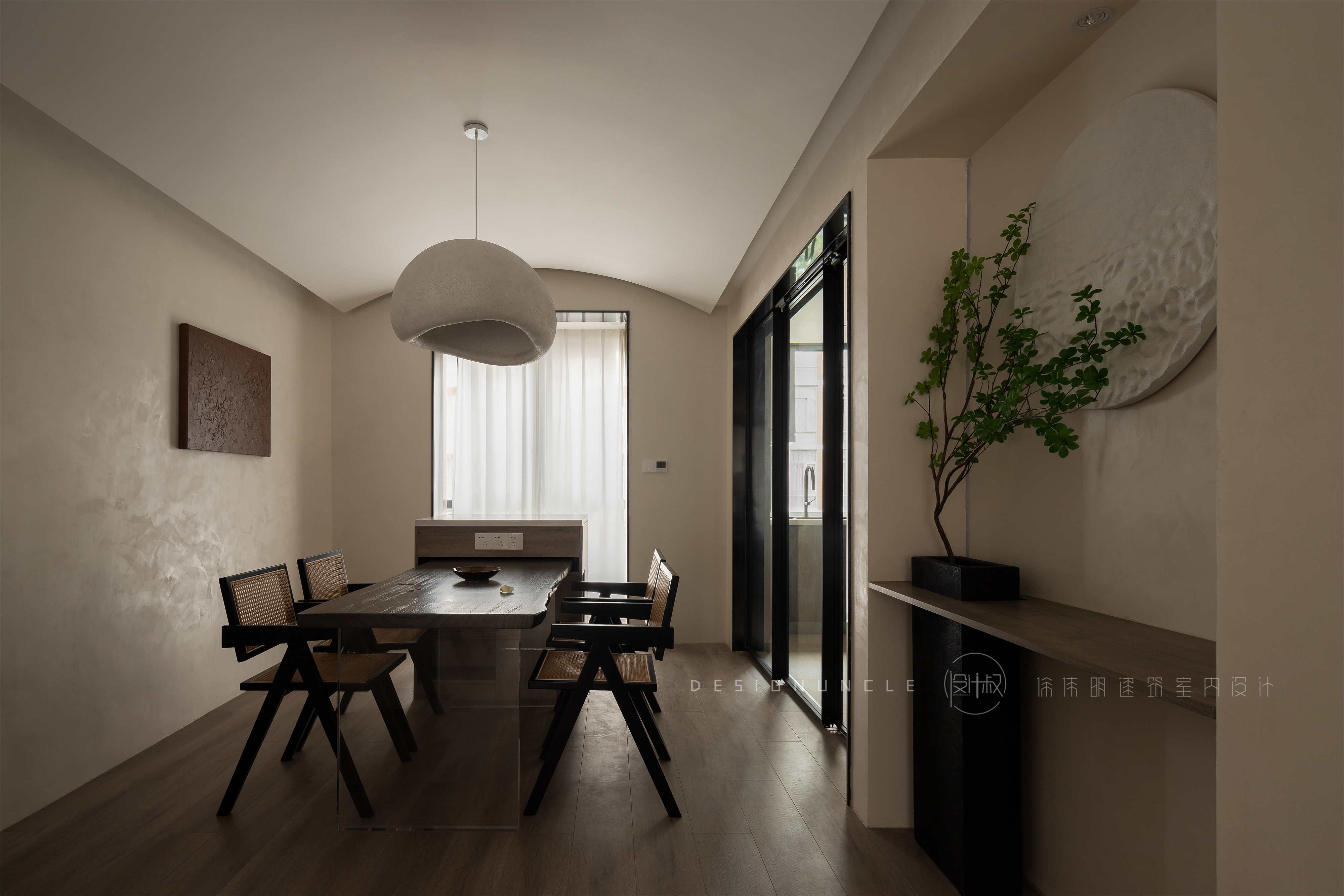 自然禅意简约侘寂风住宅设计丨徐伟明建筑室内设计-39